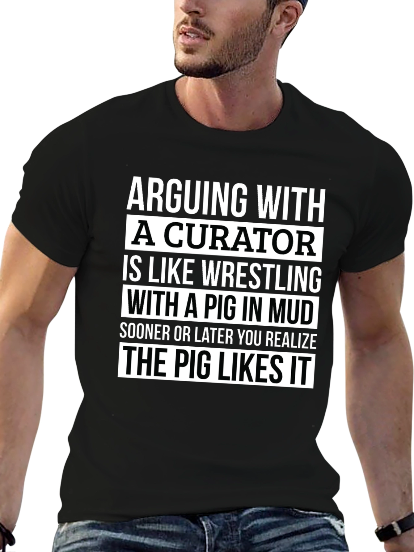 Curator Pig Mud Wrestling Graphic Tee