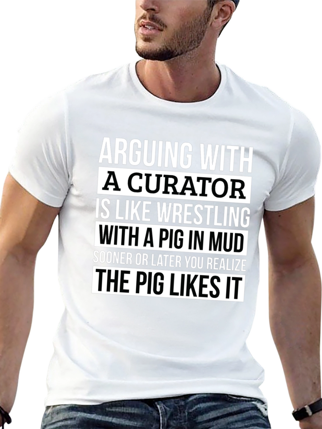 Curator Pig Mud Wrestling Graphic Tee