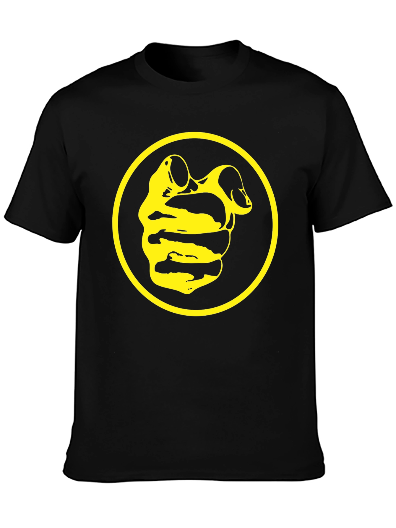 Black T-Shirt with Yellow Duck Icon