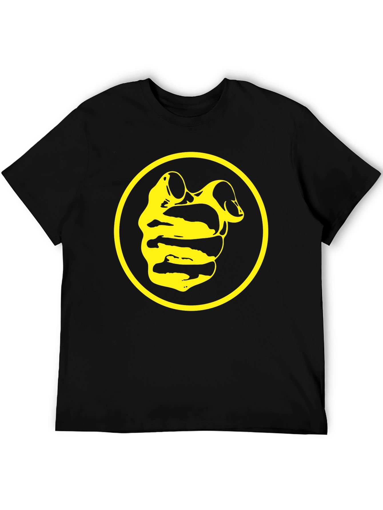 Black T-Shirt with Yellow Duck Icon