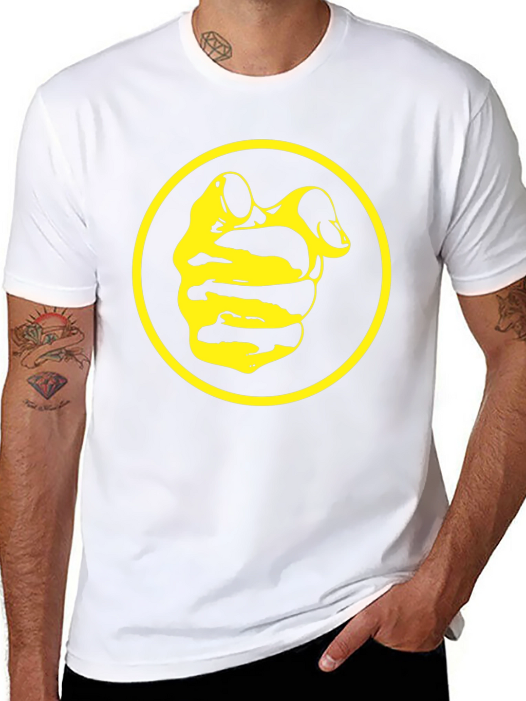 Black T-Shirt with Yellow Duck Icon