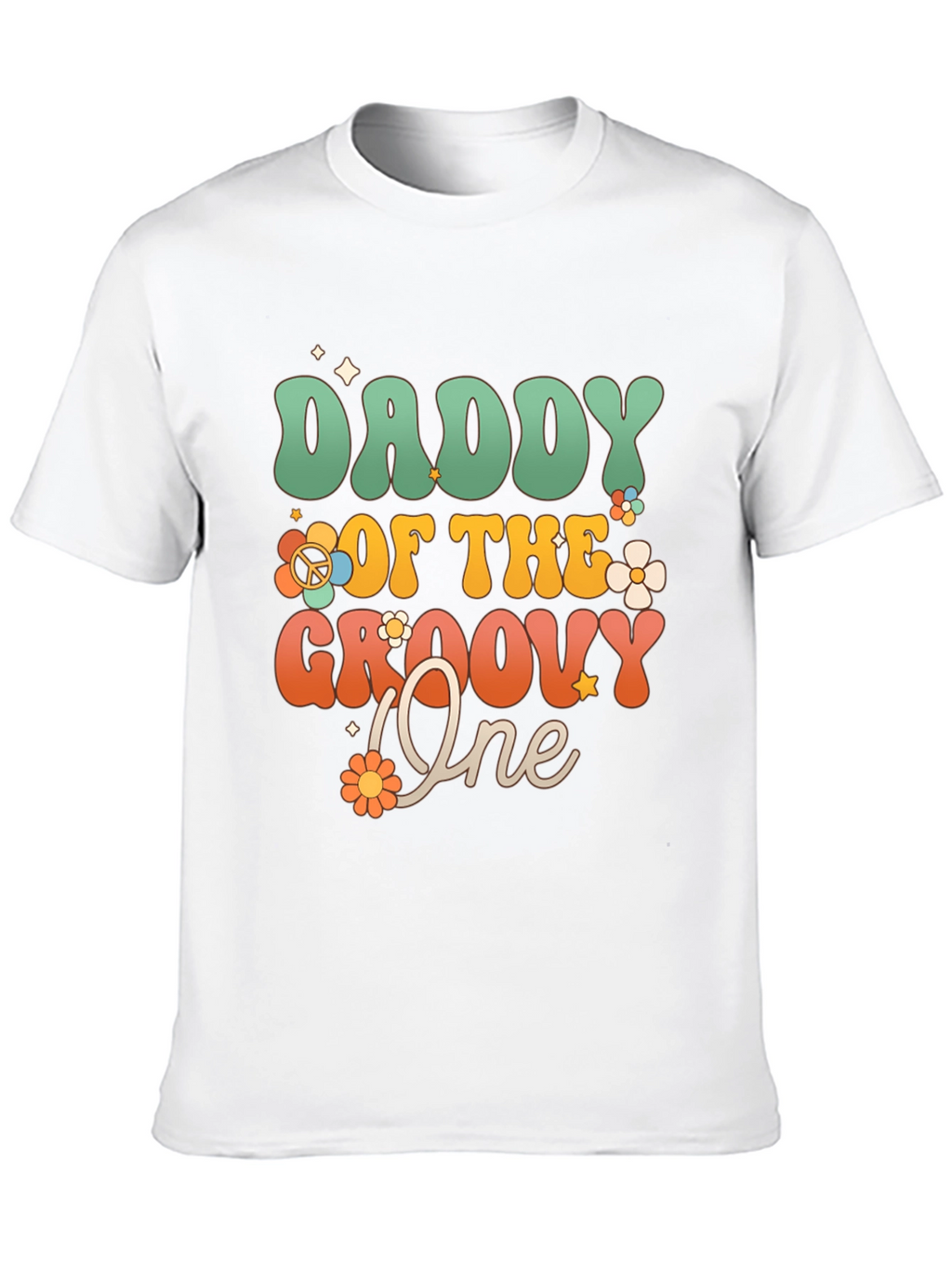 Daddy of the Groovy One T-Shirt - Retro Style