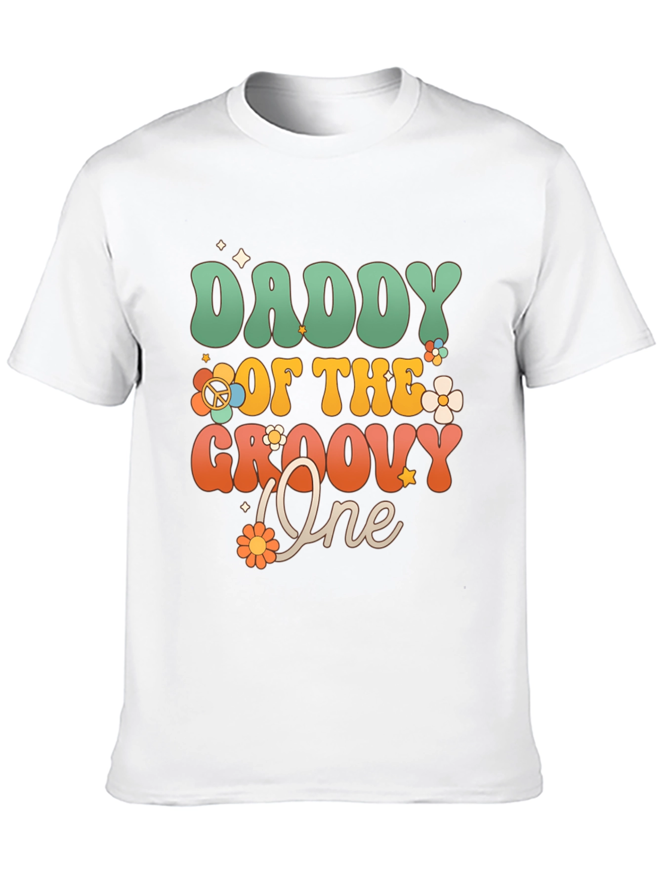 Daddy of the Groovy One T-Shirt - Retro Style