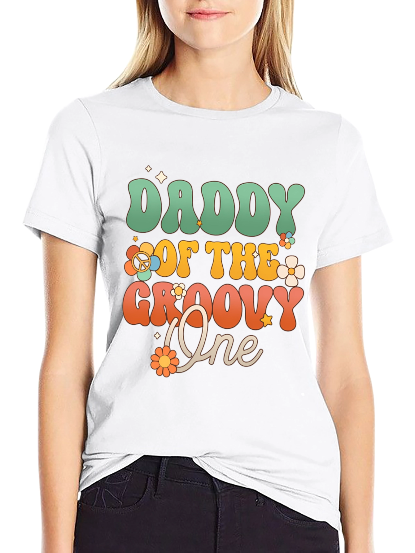 Daddy of the Groovy One T-Shirt - Retro Style