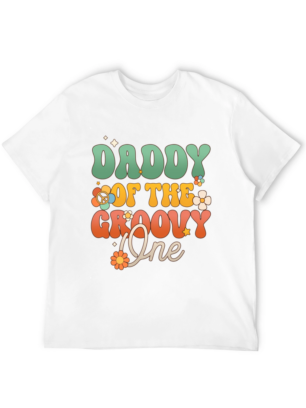 Daddy of the Groovy One T-Shirt - Retro Style