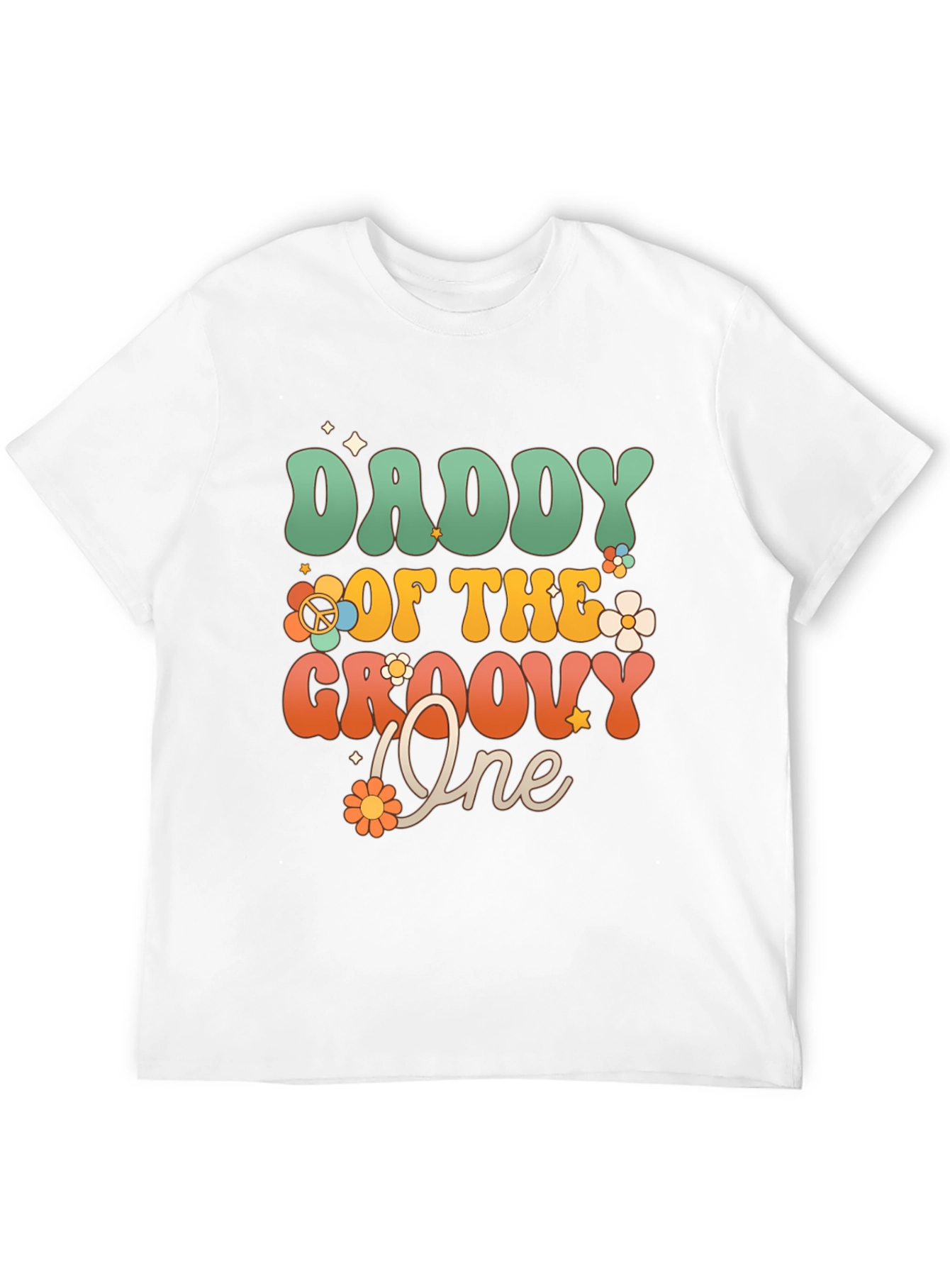 Daddy of the Groovy One T-Shirt - Retro Style