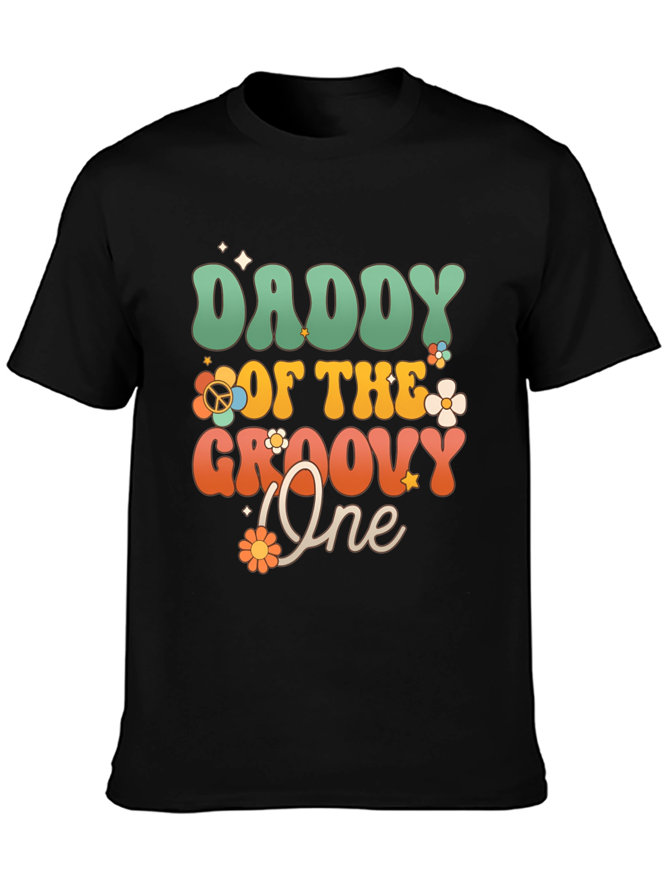 Daddy of the Groovy One T-Shirt - Retro Style