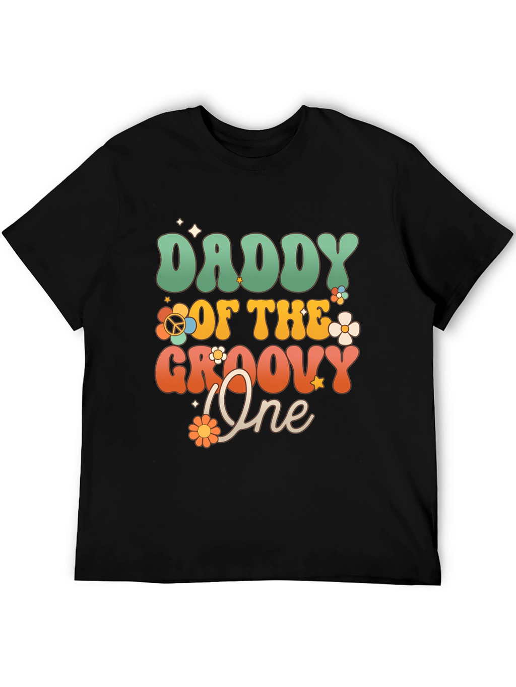 Daddy of the Groovy One T-Shirt - Retro Style