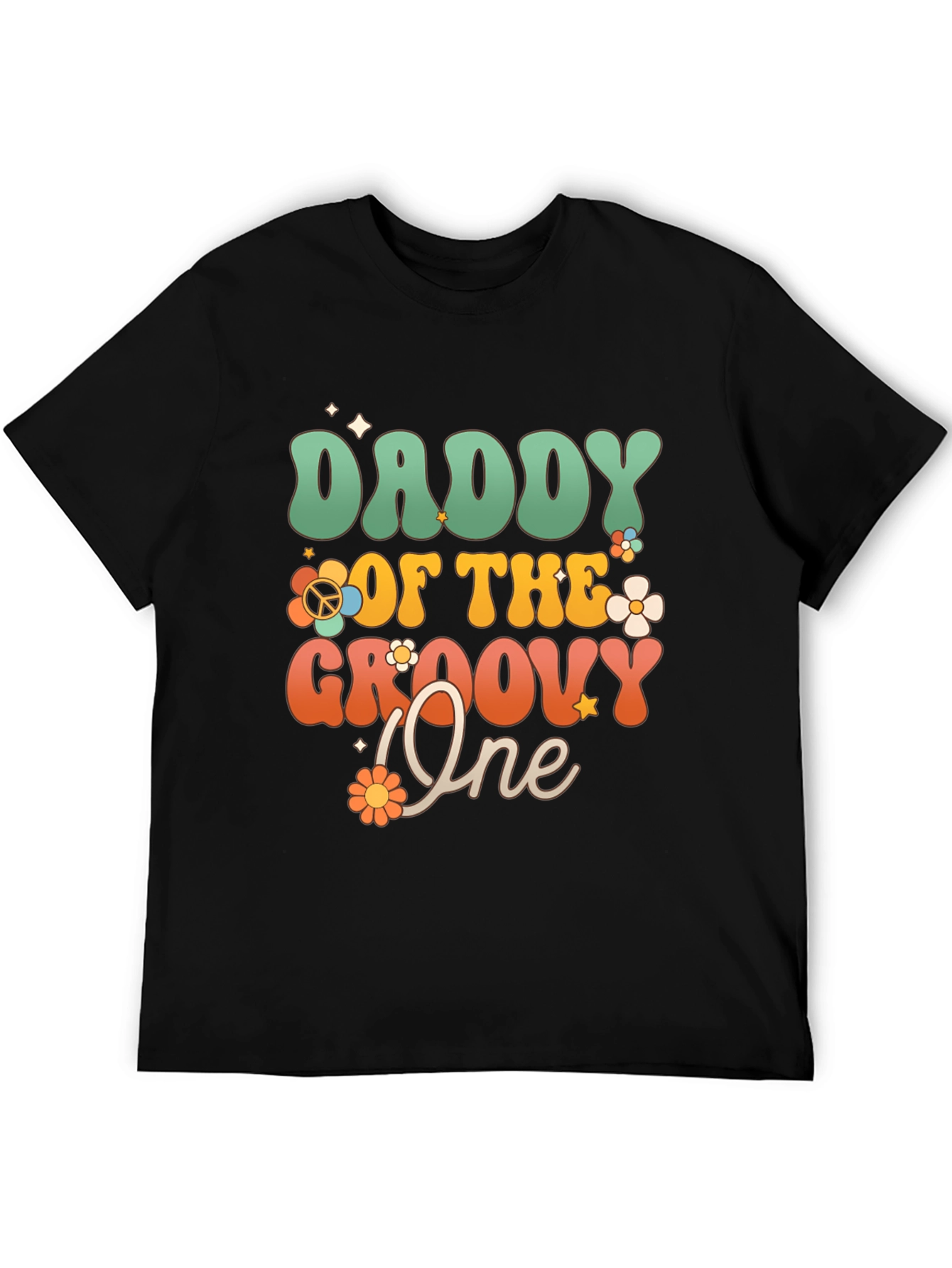 Daddy of the Groovy One T-Shirt - Retro Style