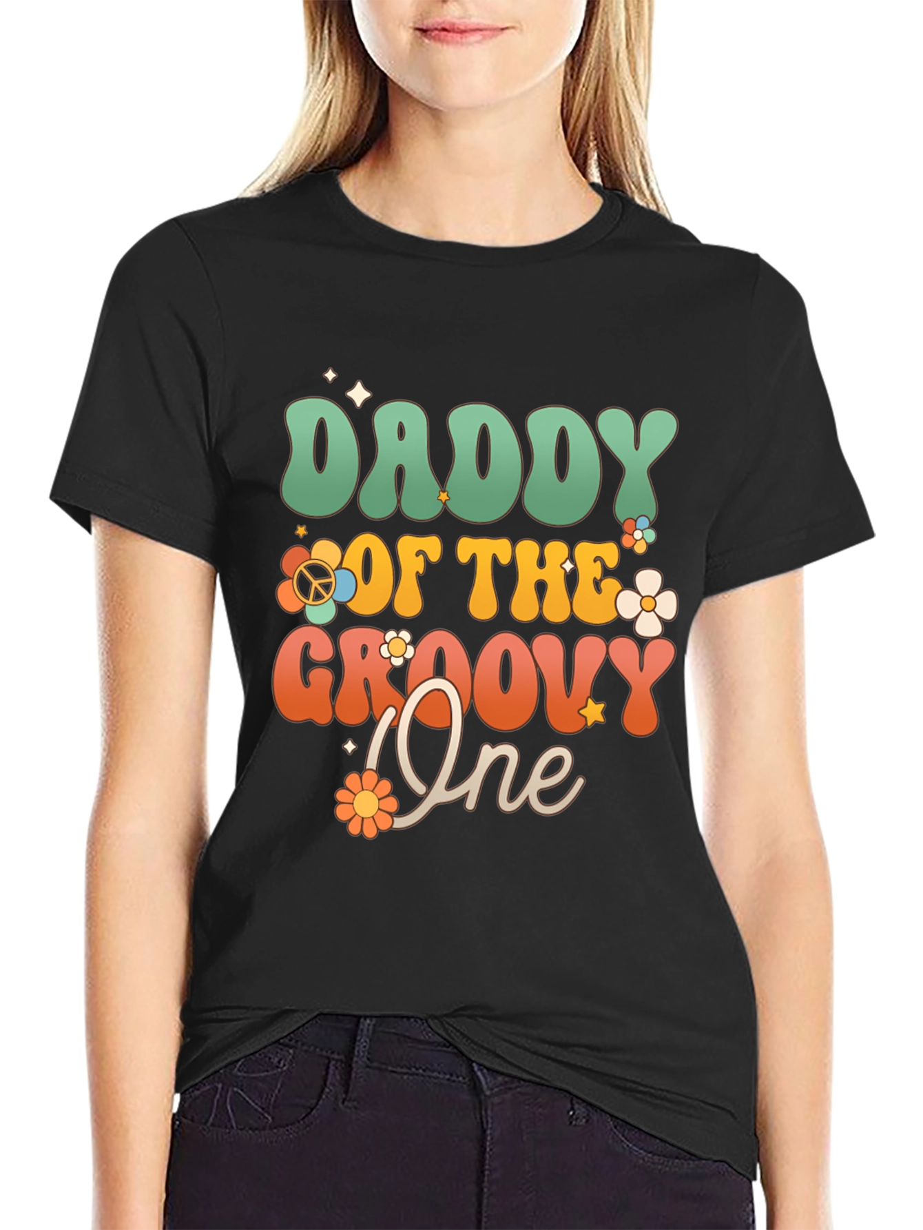 Daddy of the Groovy One T-Shirt - Retro Style