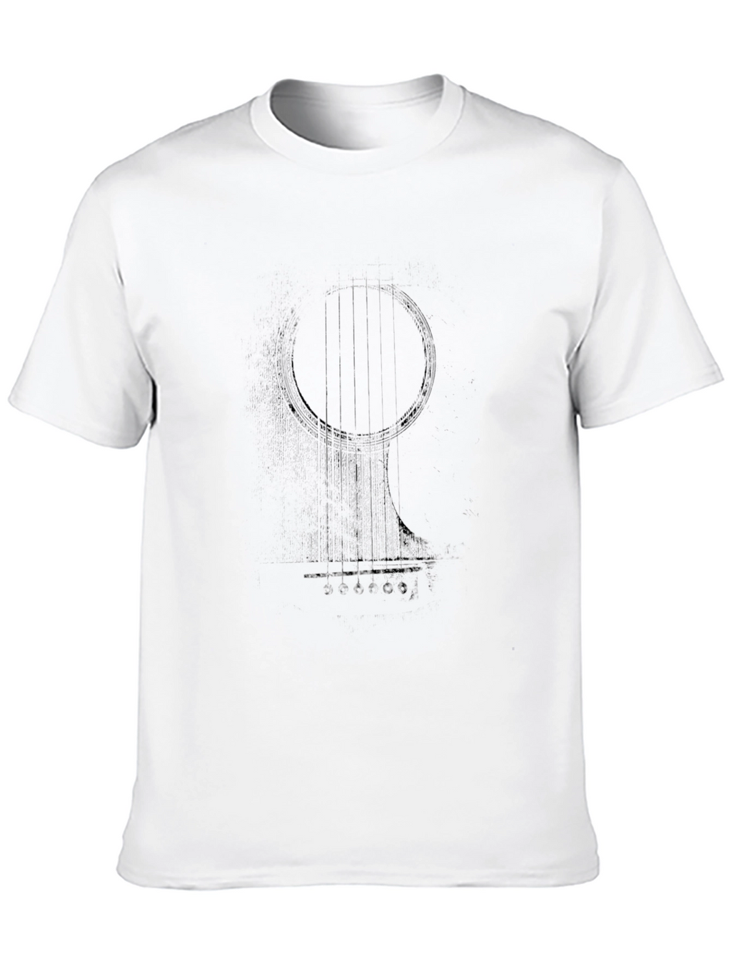 Black Graphic Tee - Abstract Musical Instrument Design