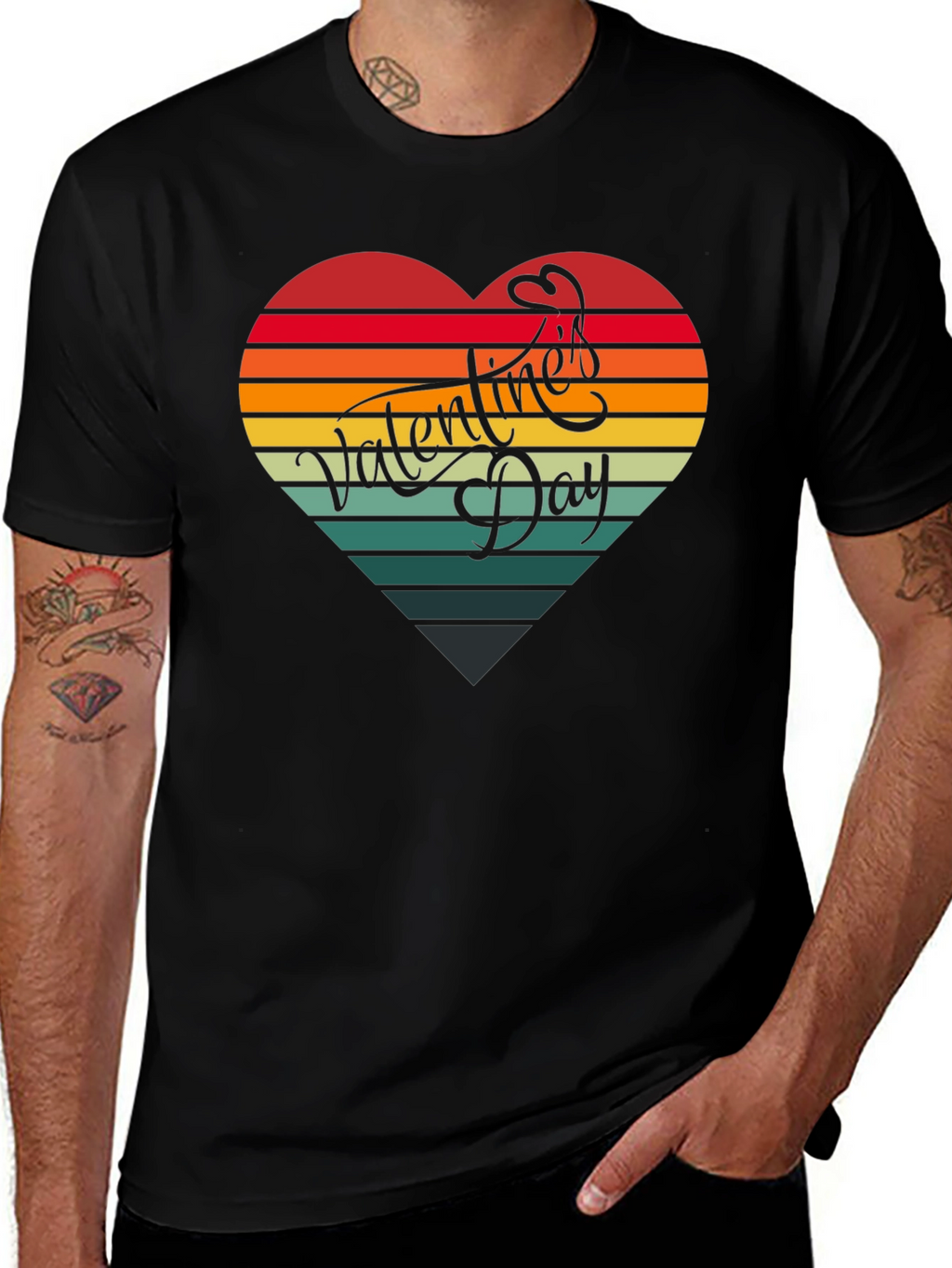 Valentines Day Heart Graphic Tee