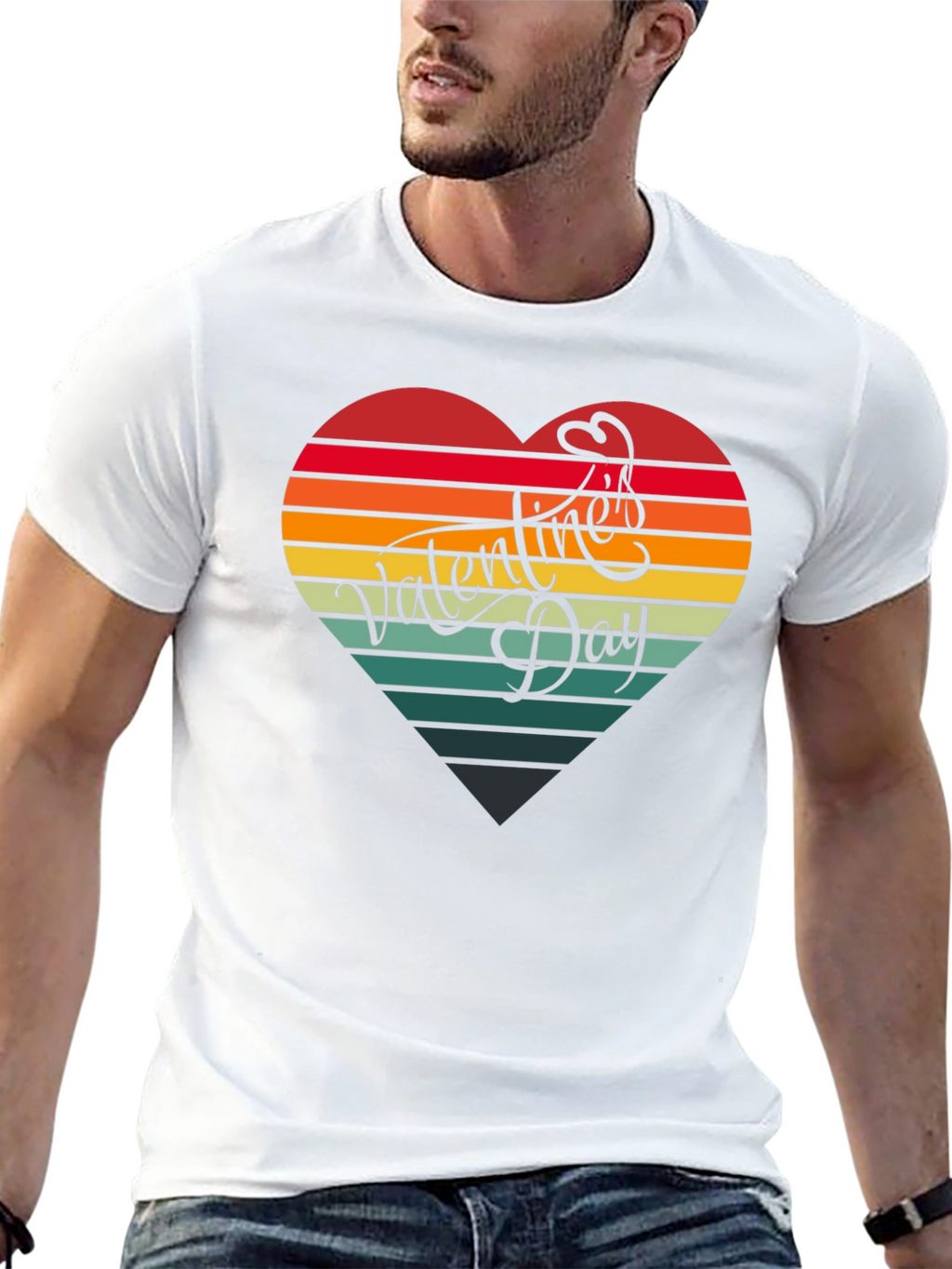 Valentines Day Heart Graphic Tee