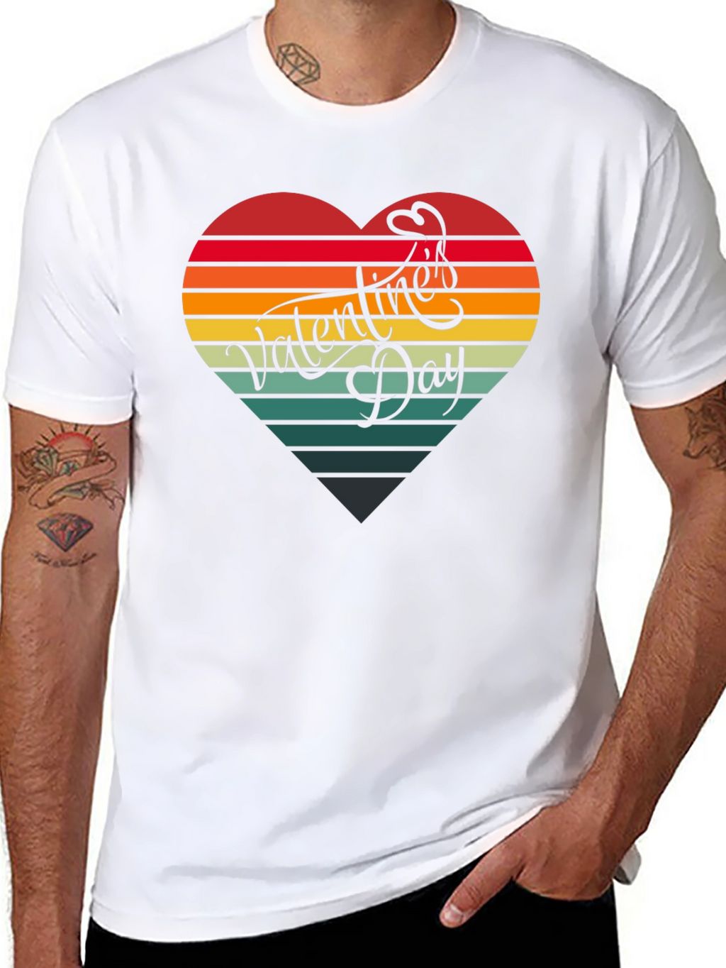 Valentines Day Heart Graphic Tee