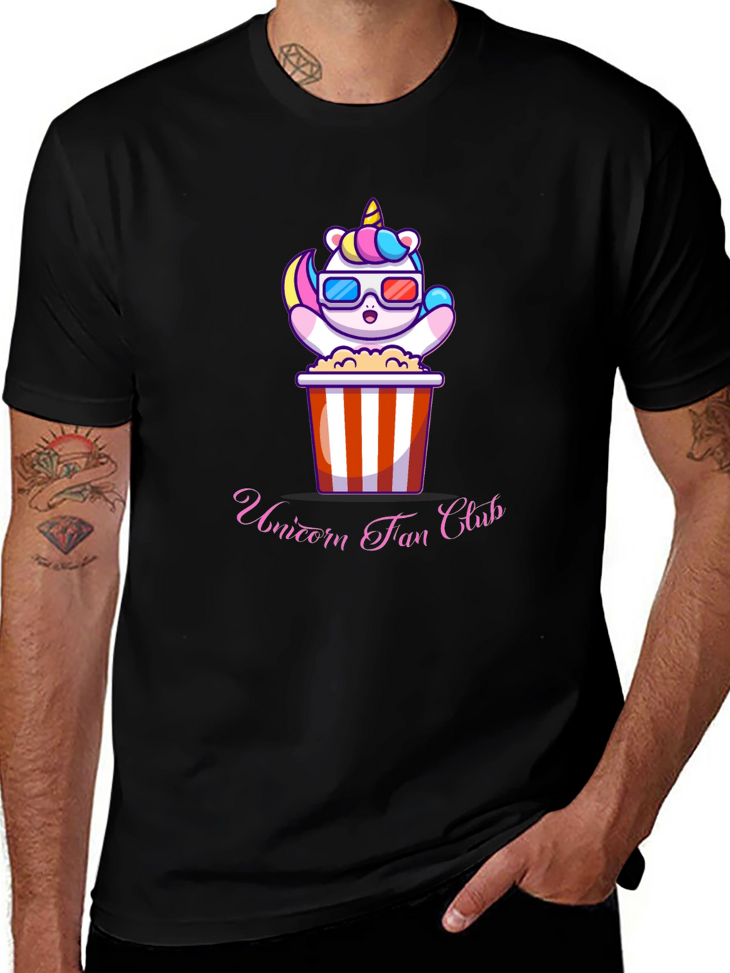 Unicorn Fan Club Black T-Shirt