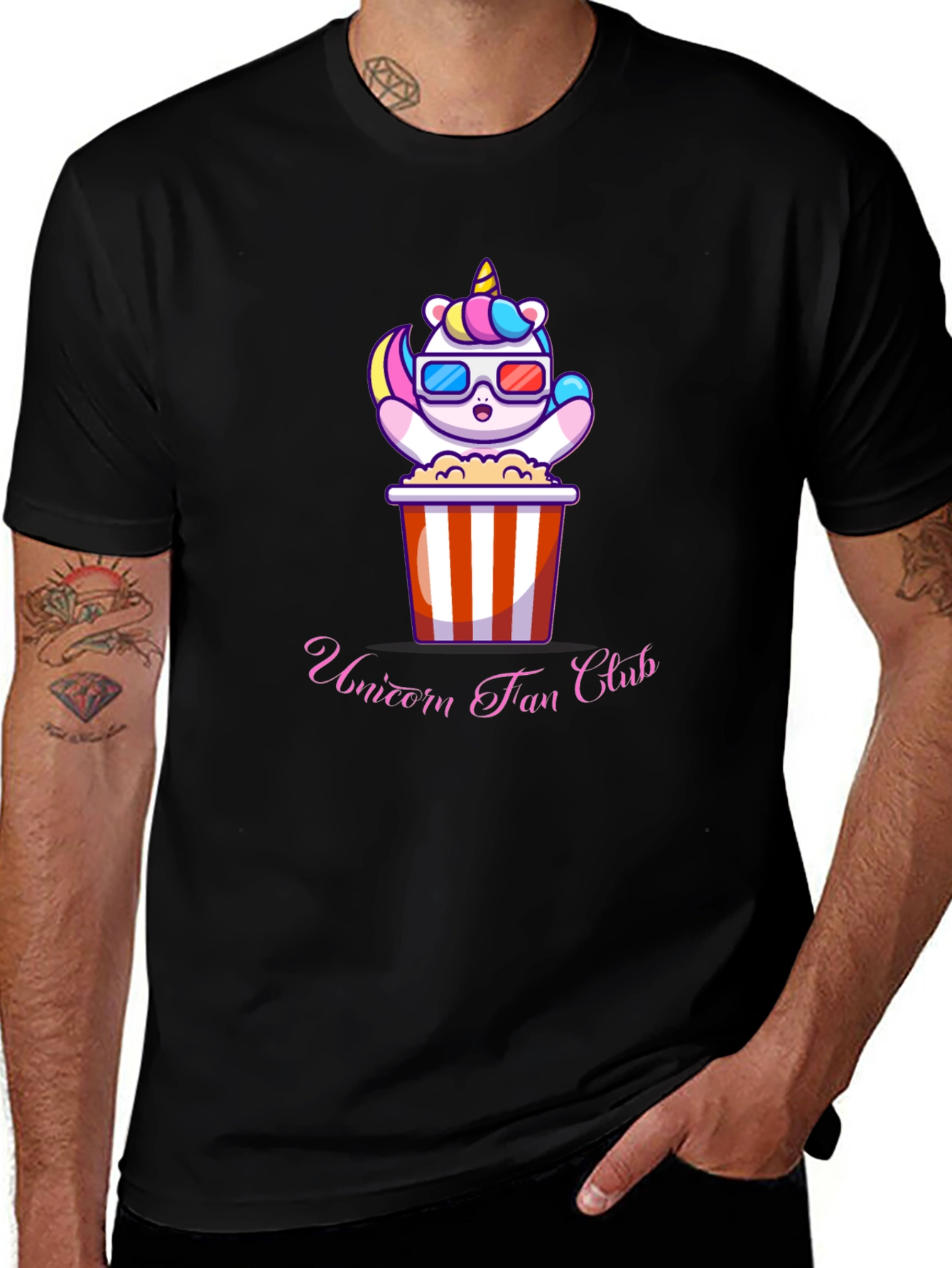 Unicorn Fan Club Black T-Shirt