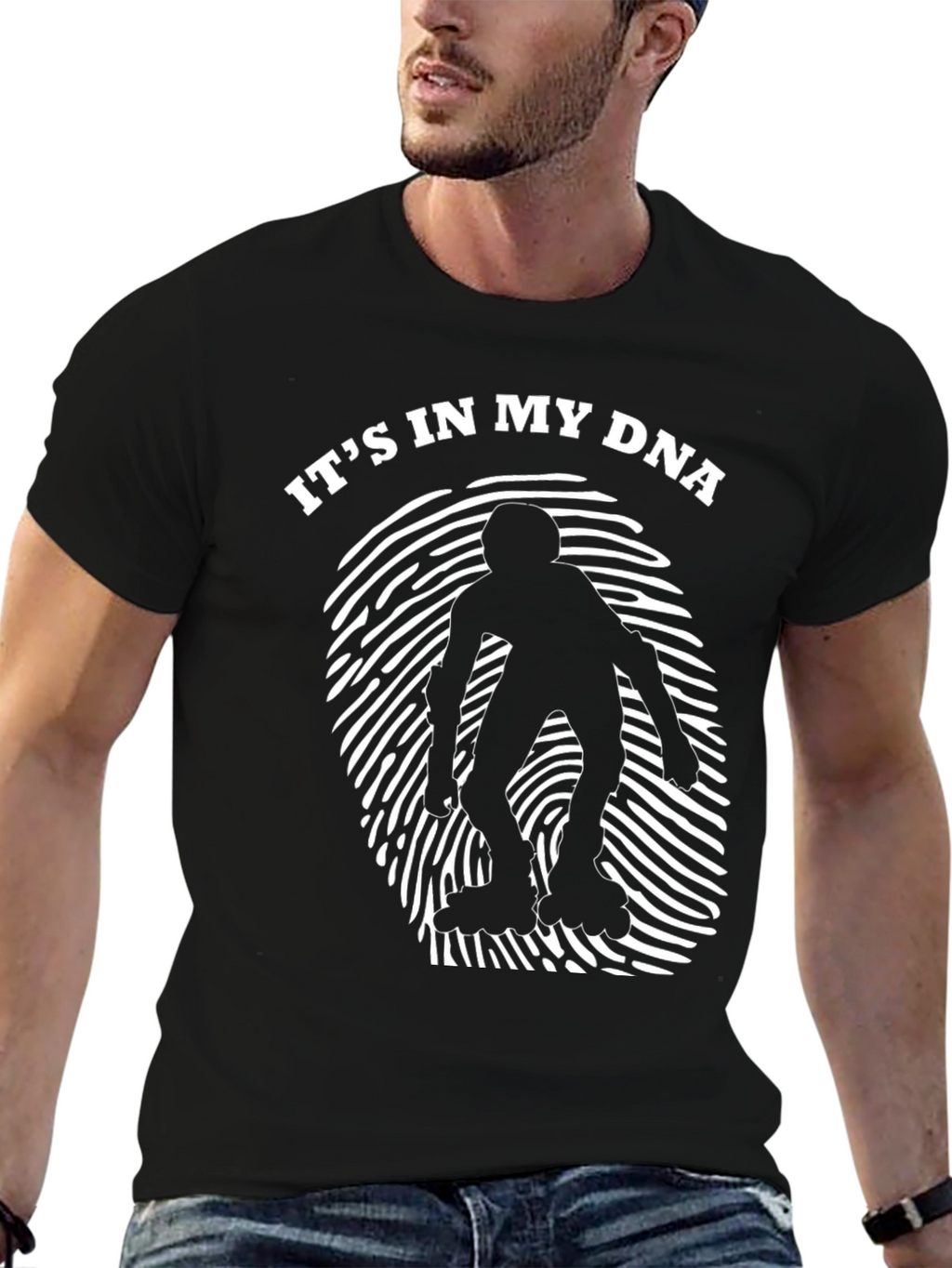Roller Skating DNA T-Shirt - Black