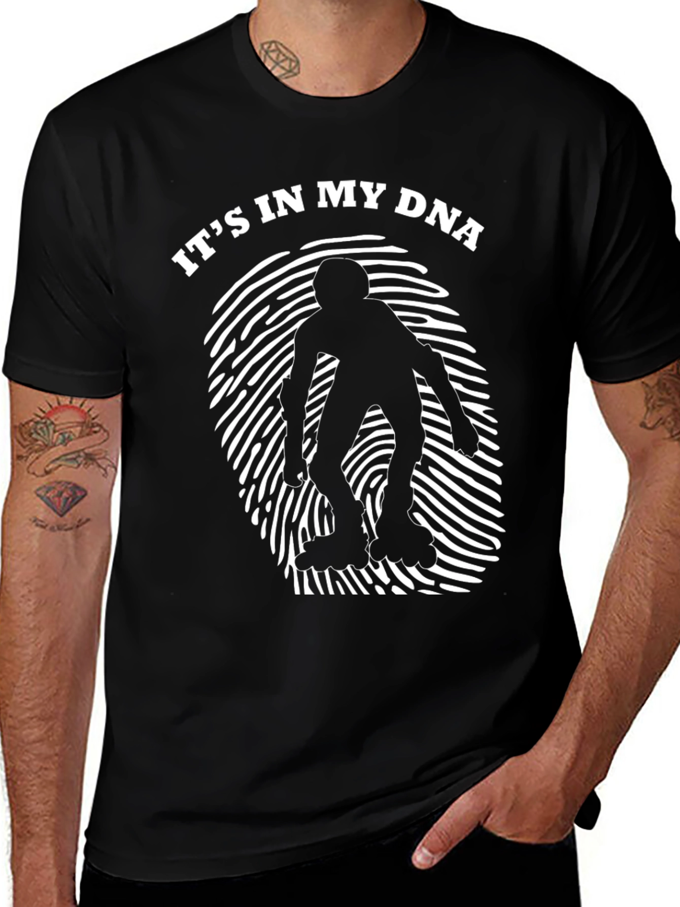 Roller Skating DNA T-Shirt - Black