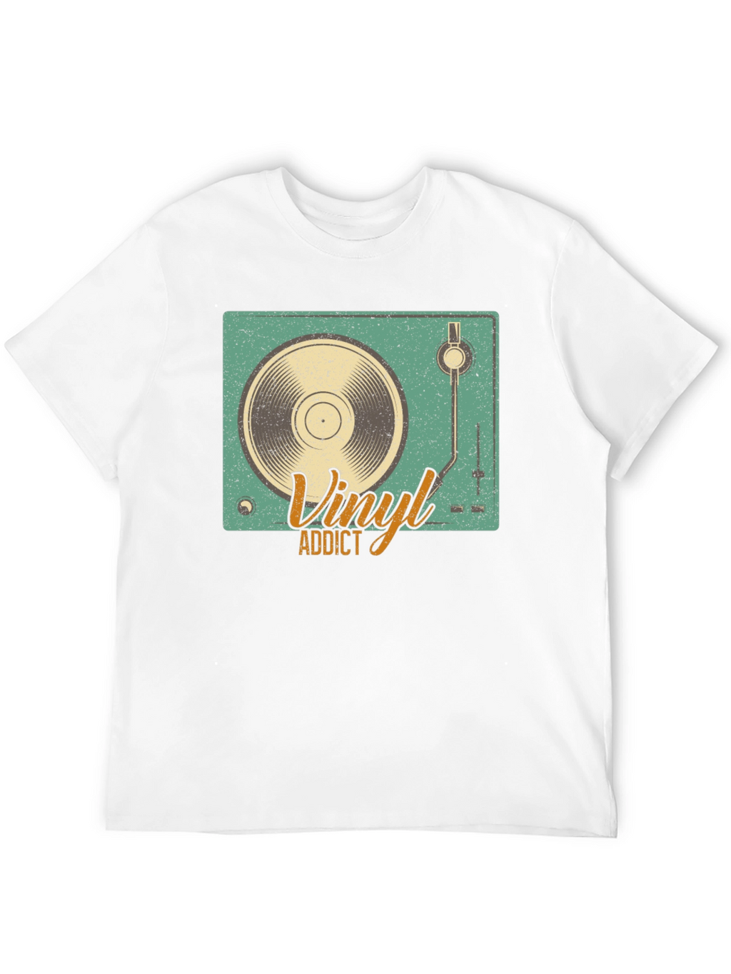 Vinyl Addict Graphic Tee - Retro Music Lover Shirt