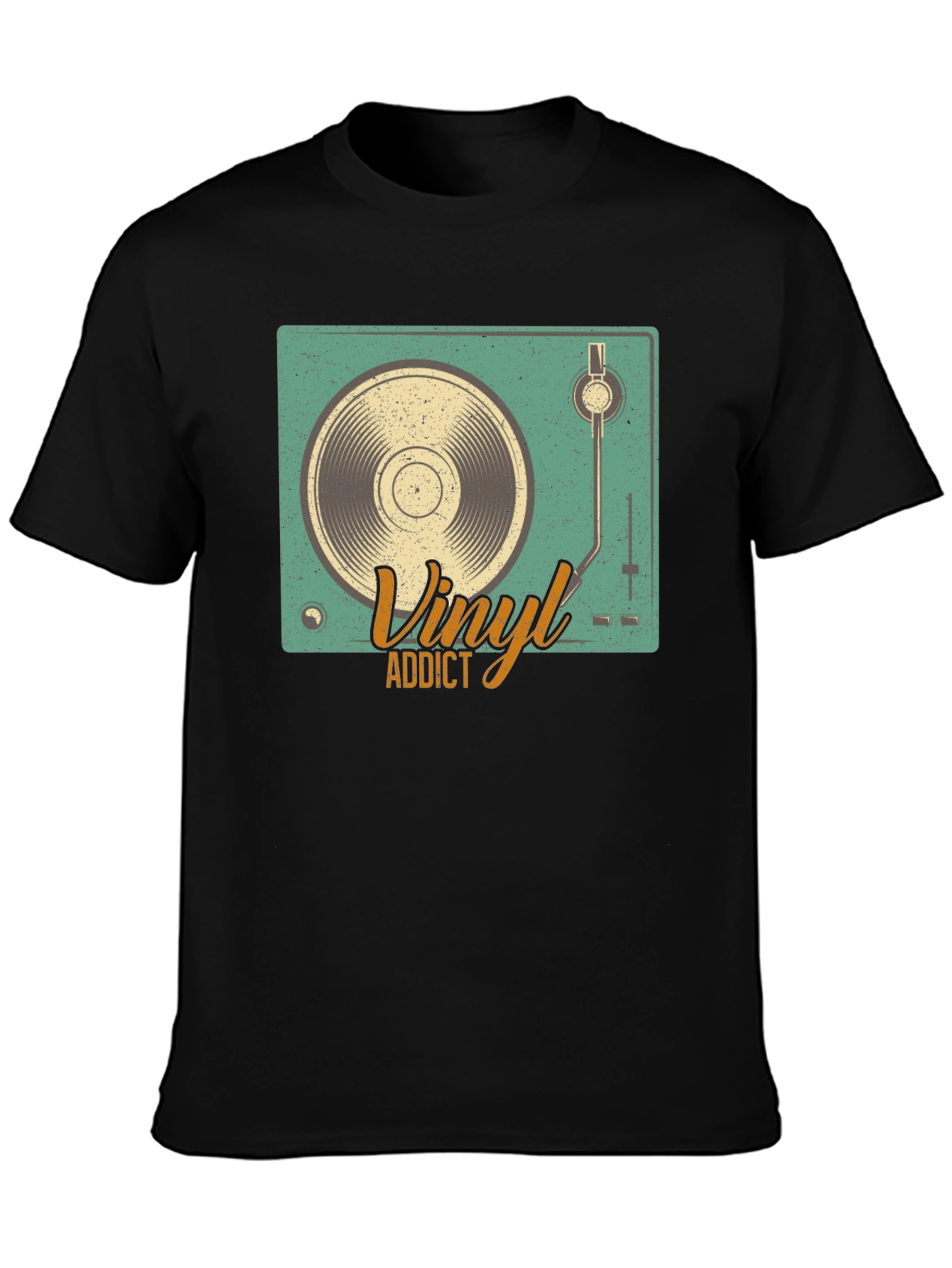 Vinyl Addict Graphic Tee - Retro Music Lover Shirt