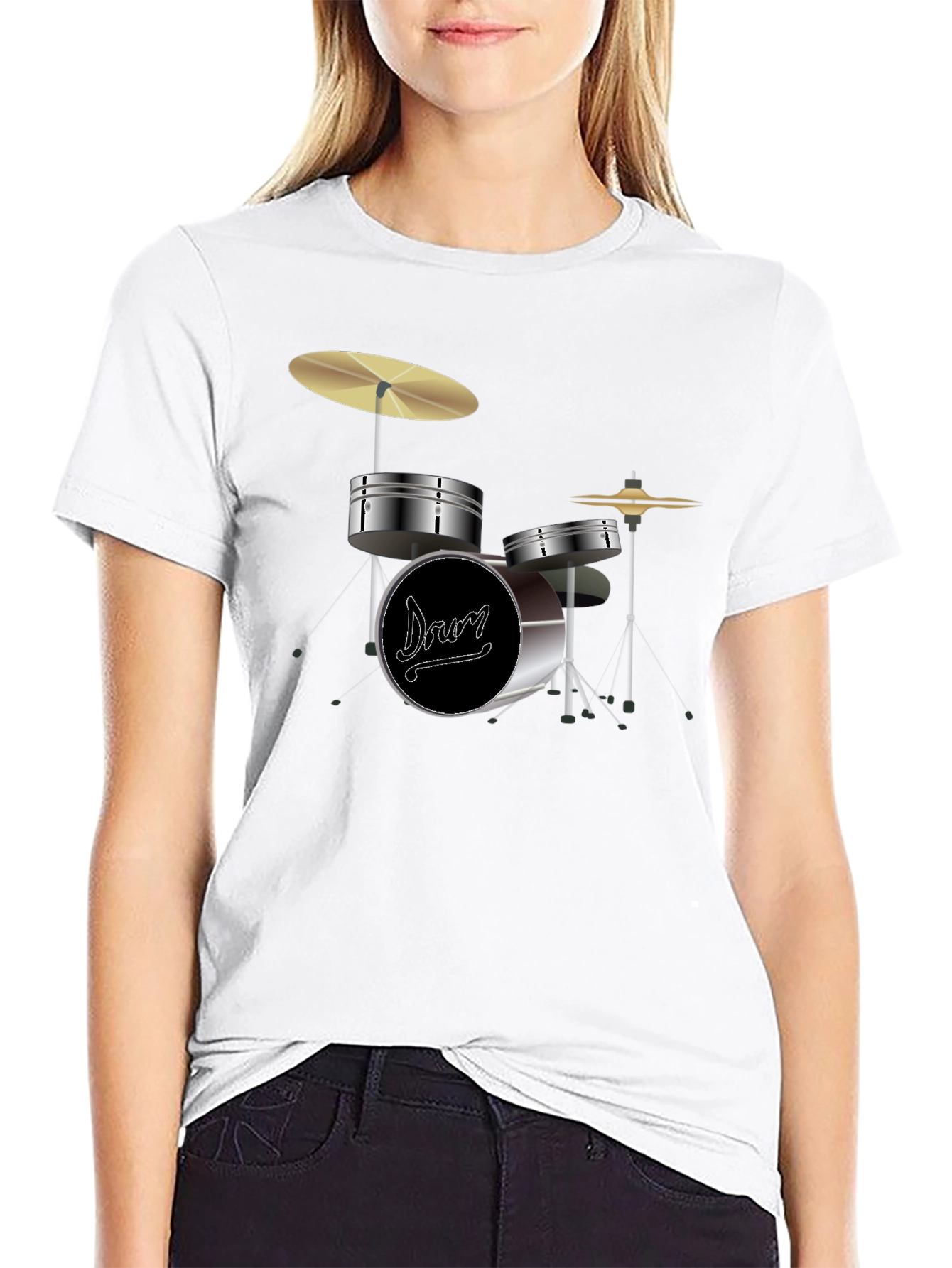 Drum Set Graphic Tee - Musician T-Shirt