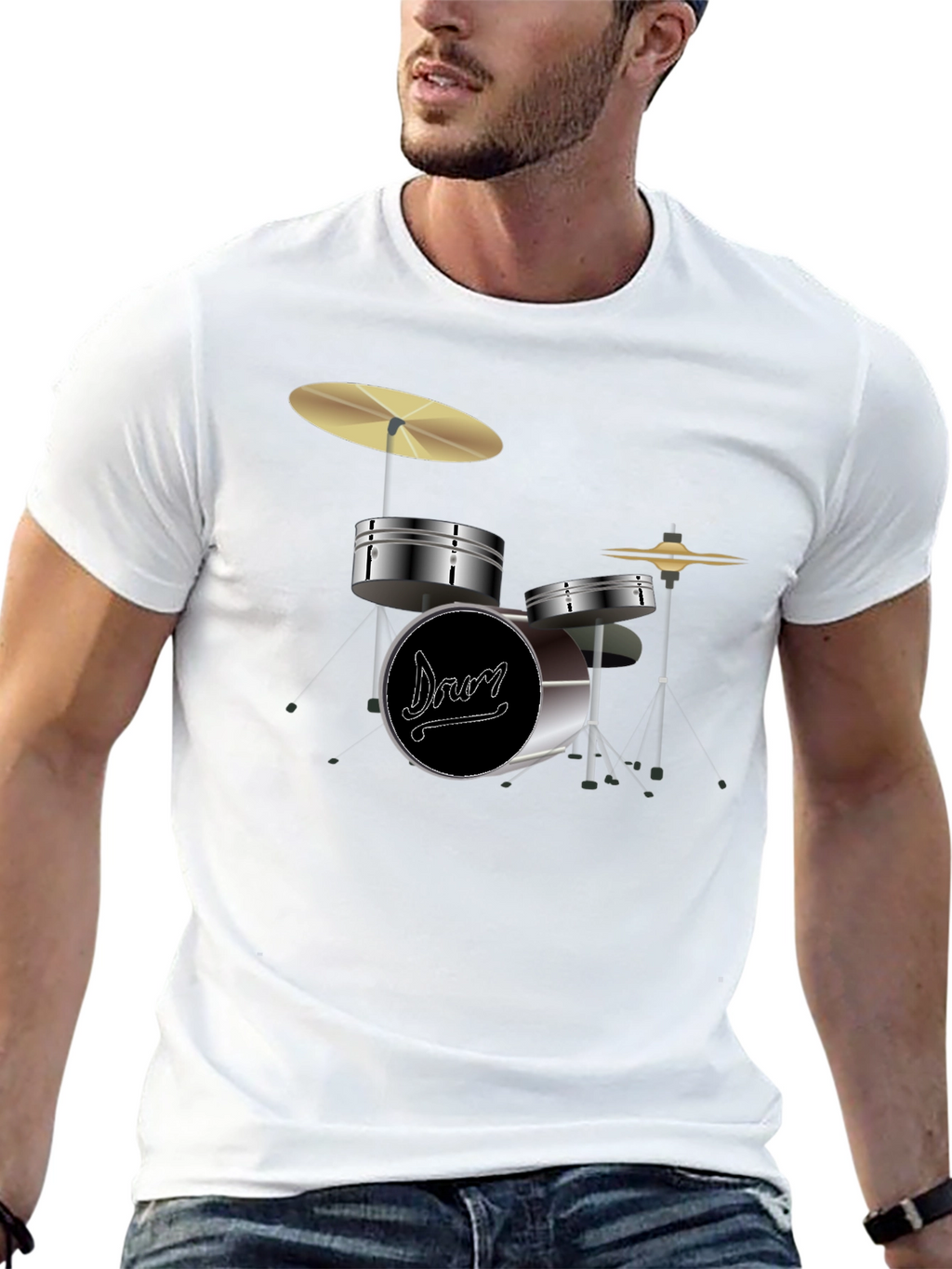 Drum Set Graphic Tee - Musician T-Shirt