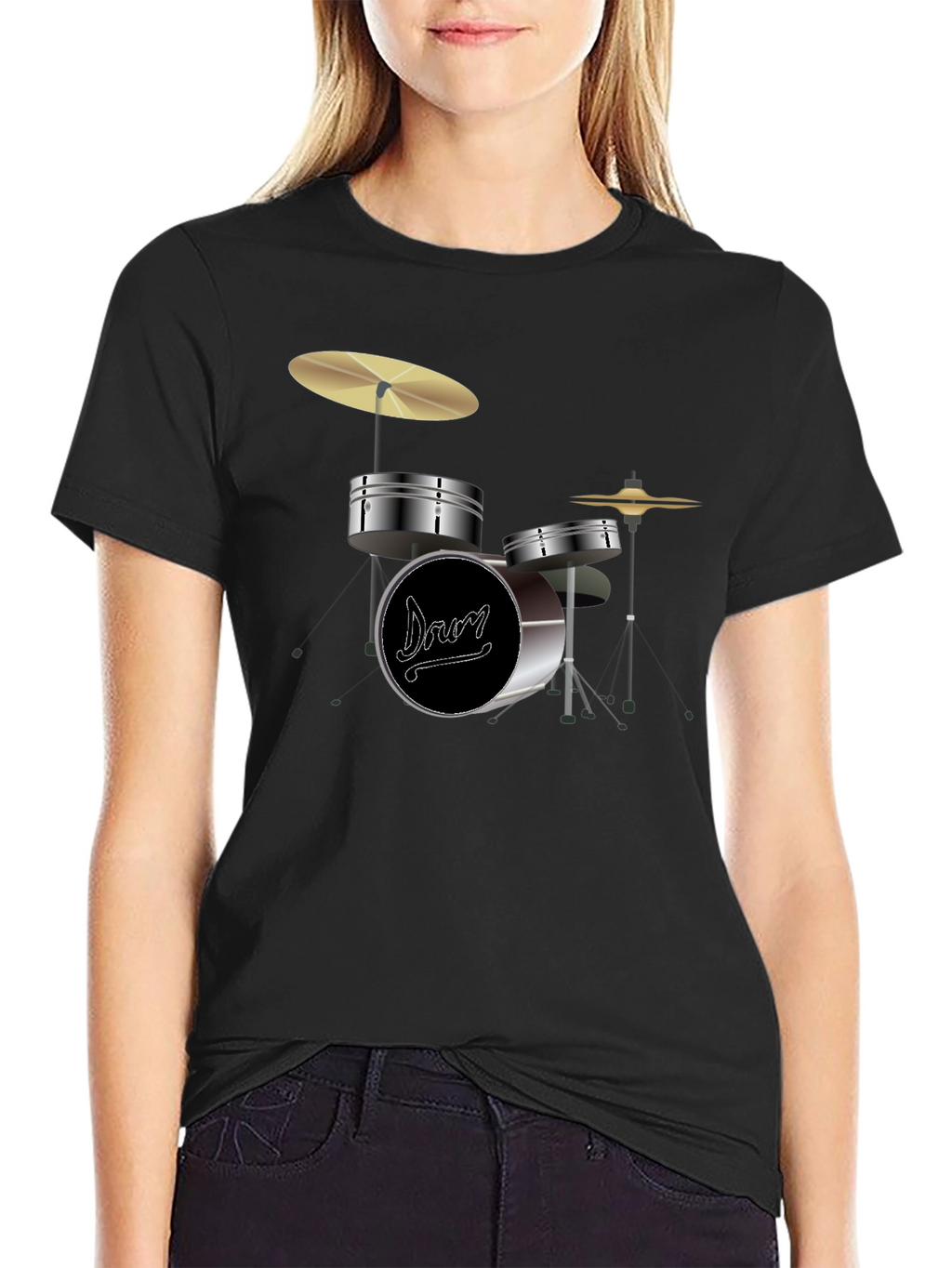 Drum Set Graphic Tee - Musician T-Shirt