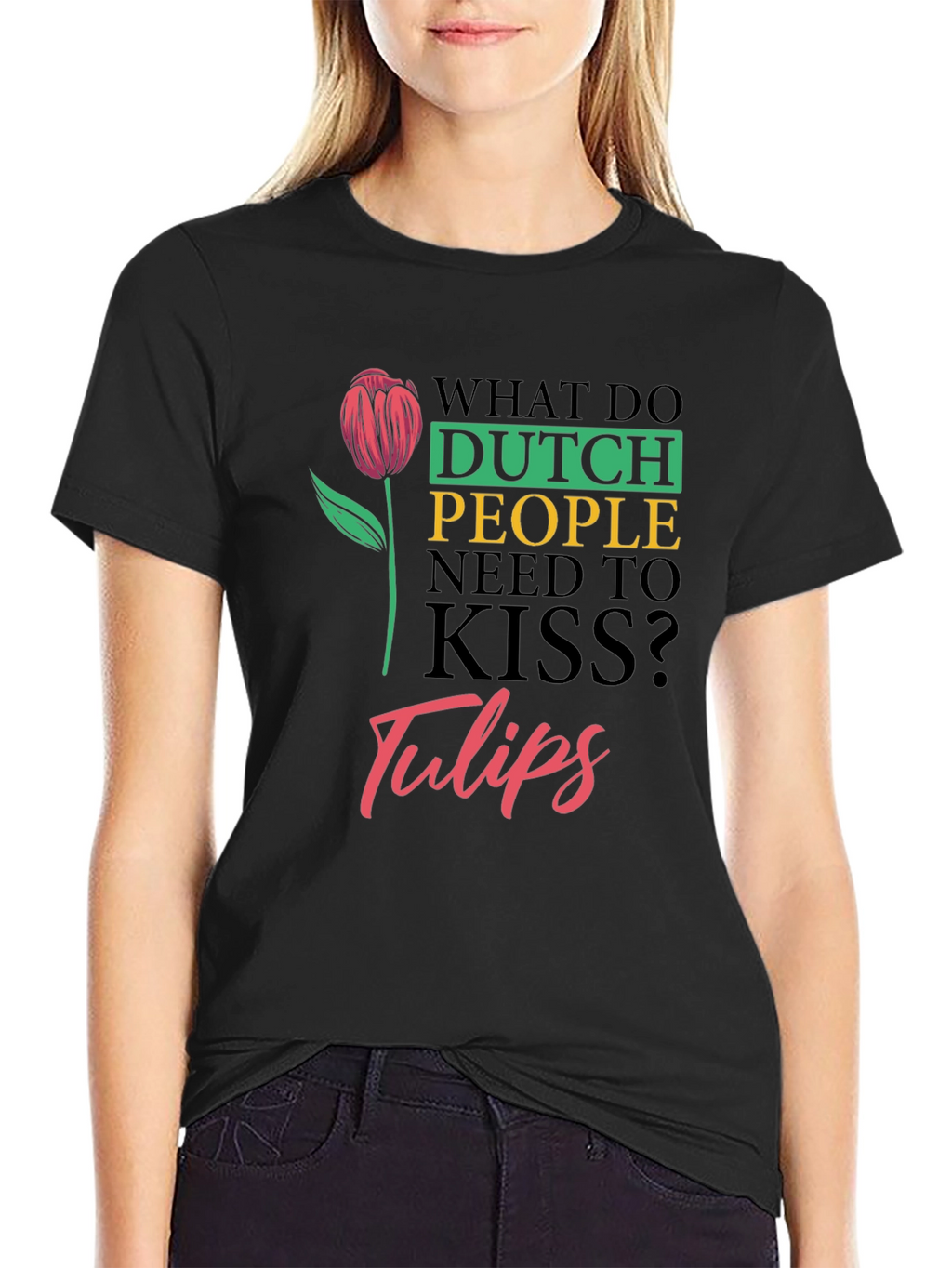 Dutch Kiss Tulips Graphic T-Shirt