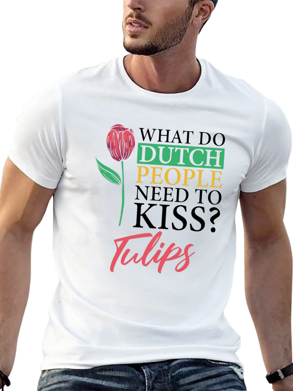 Dutch Kiss Tulips Graphic T-Shirt