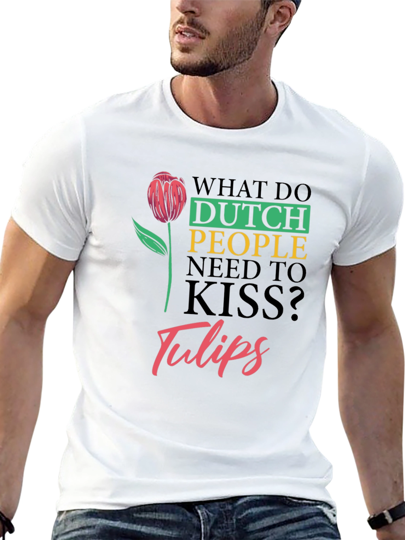 Dutch Kiss Tulips Graphic T-Shirt
