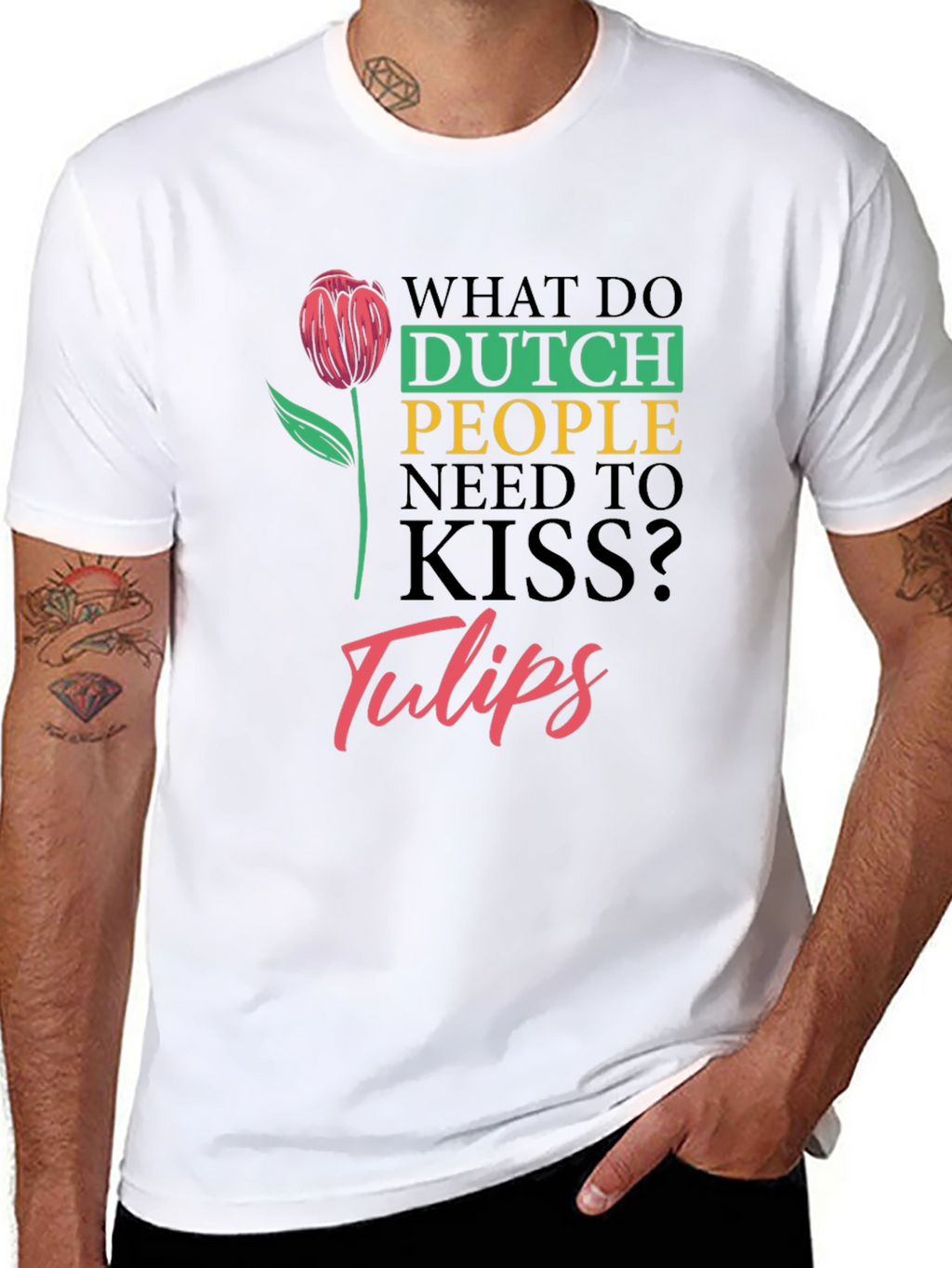Dutch Kiss Tulips Graphic T-Shirt