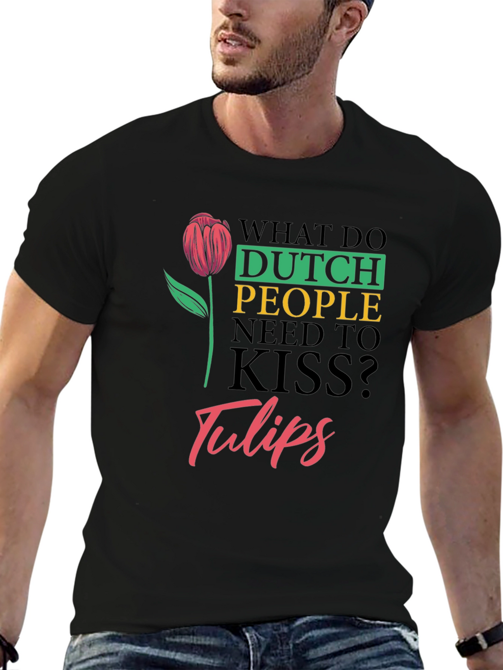 Dutch Kiss Tulips Graphic T-Shirt