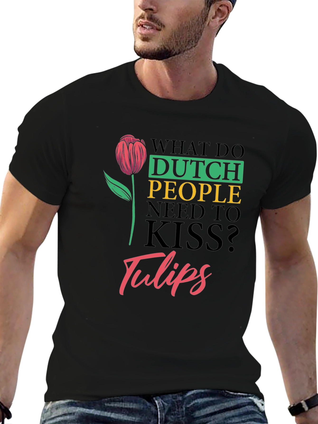 Dutch Kiss Tulips Graphic T-Shirt