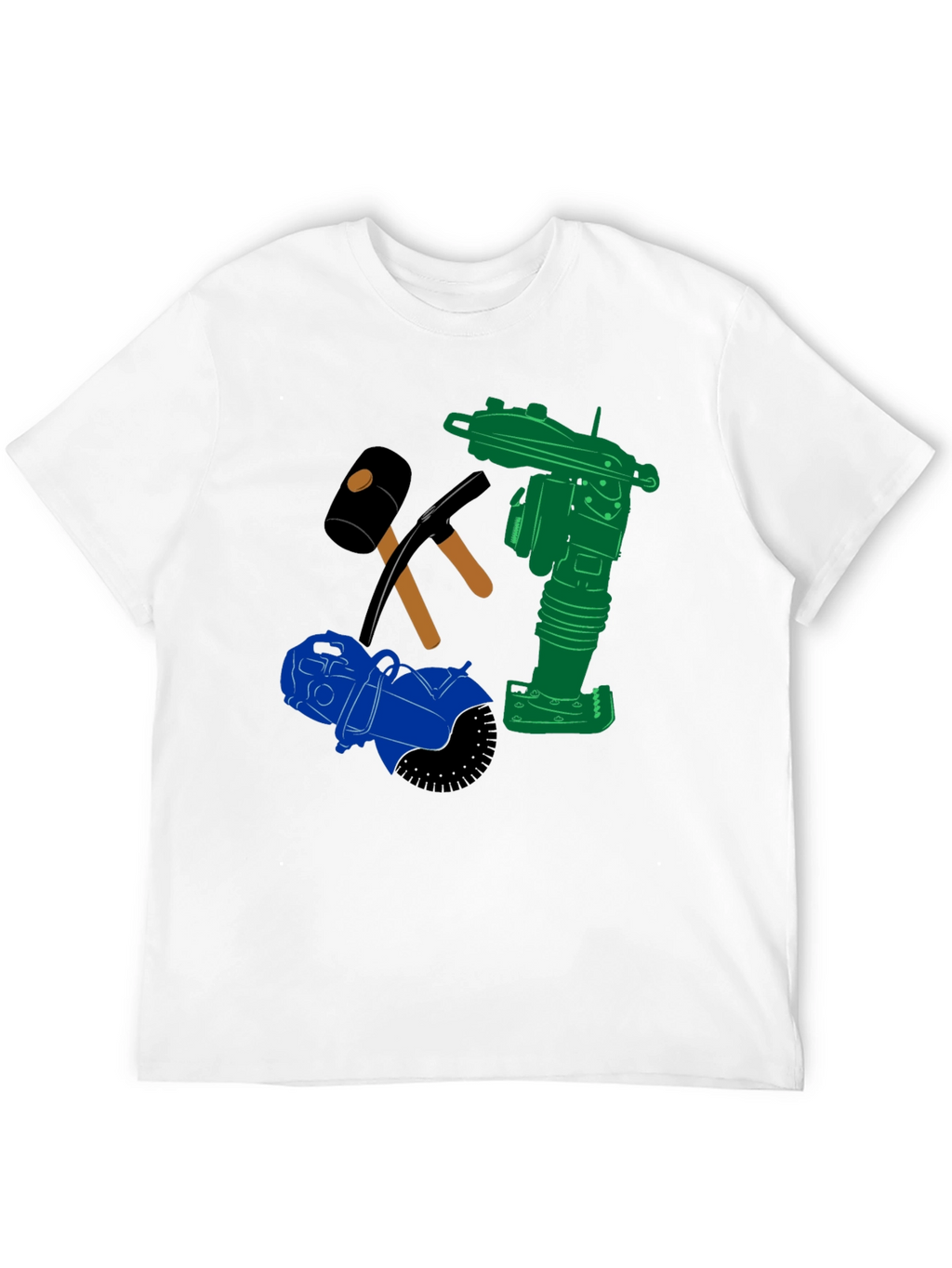 Construction Crew Tee: Heavy Duty Tools Graphic