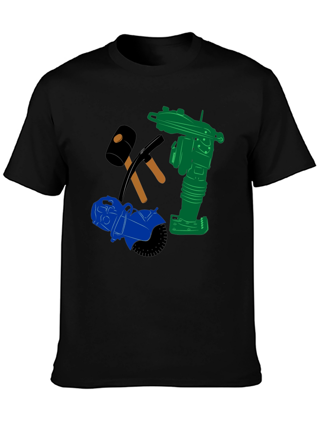 Construction Crew Tee: Heavy Duty Tools Graphic