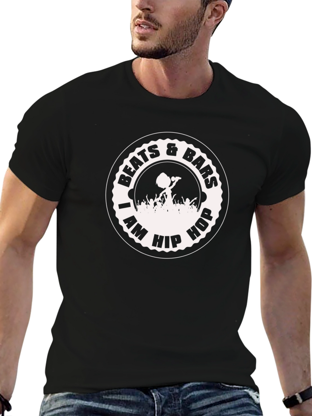 Beats & Bars I Am Hip Hop Black T-Shirt