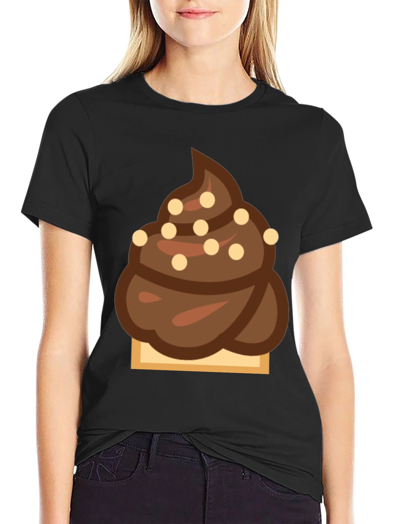 Novelty Chocolate Swirl Emoji T-Shirt
