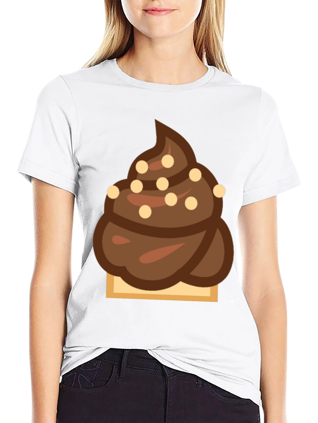 Novelty Chocolate Swirl Emoji T-Shirt
