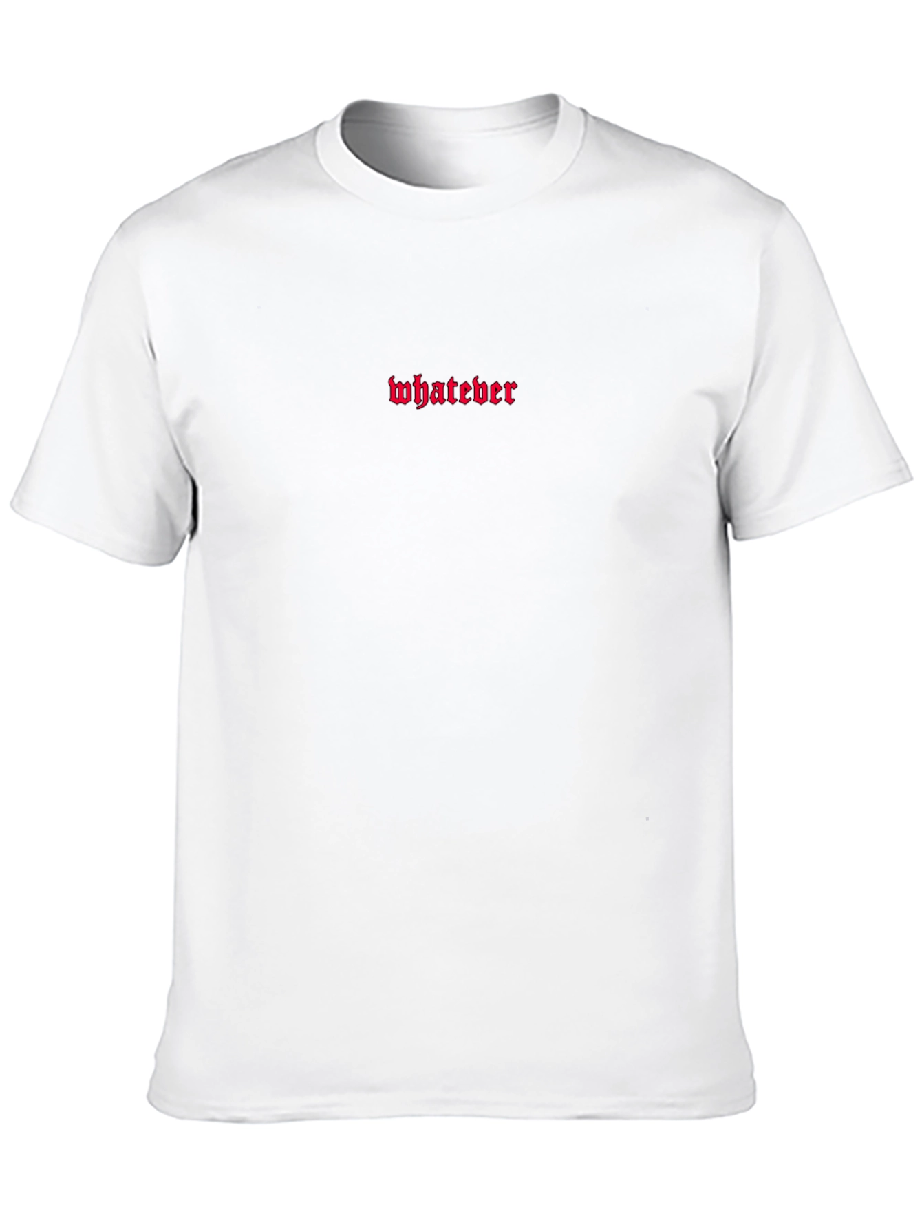 Whatever Graphic Tee - Black Crew Neck T-Shirt for Men