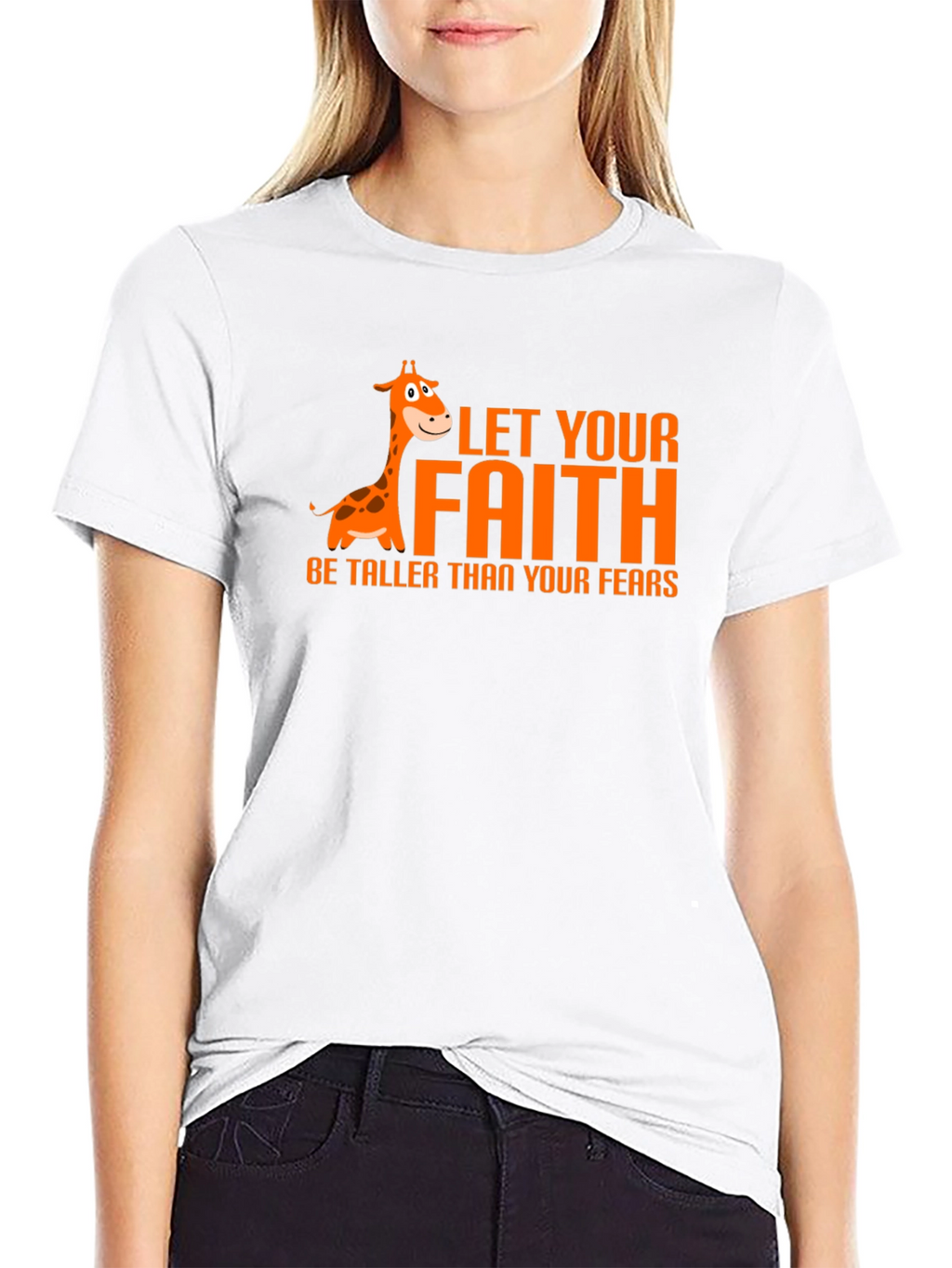 Faith Over Fear Giraffe Graphic Tee