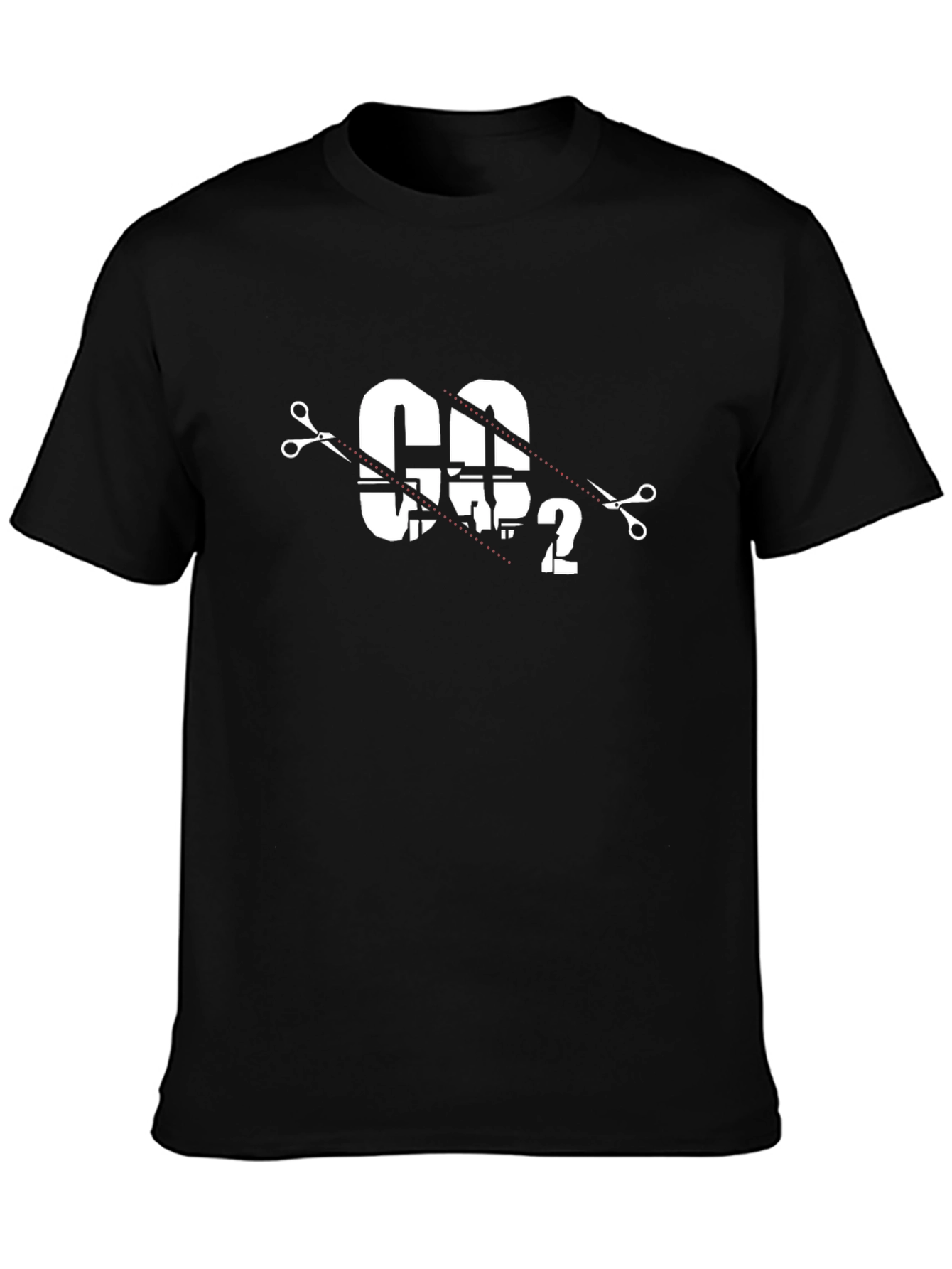 CO2 Cutout Graphic T-Shirt - Black Cotton Blend
