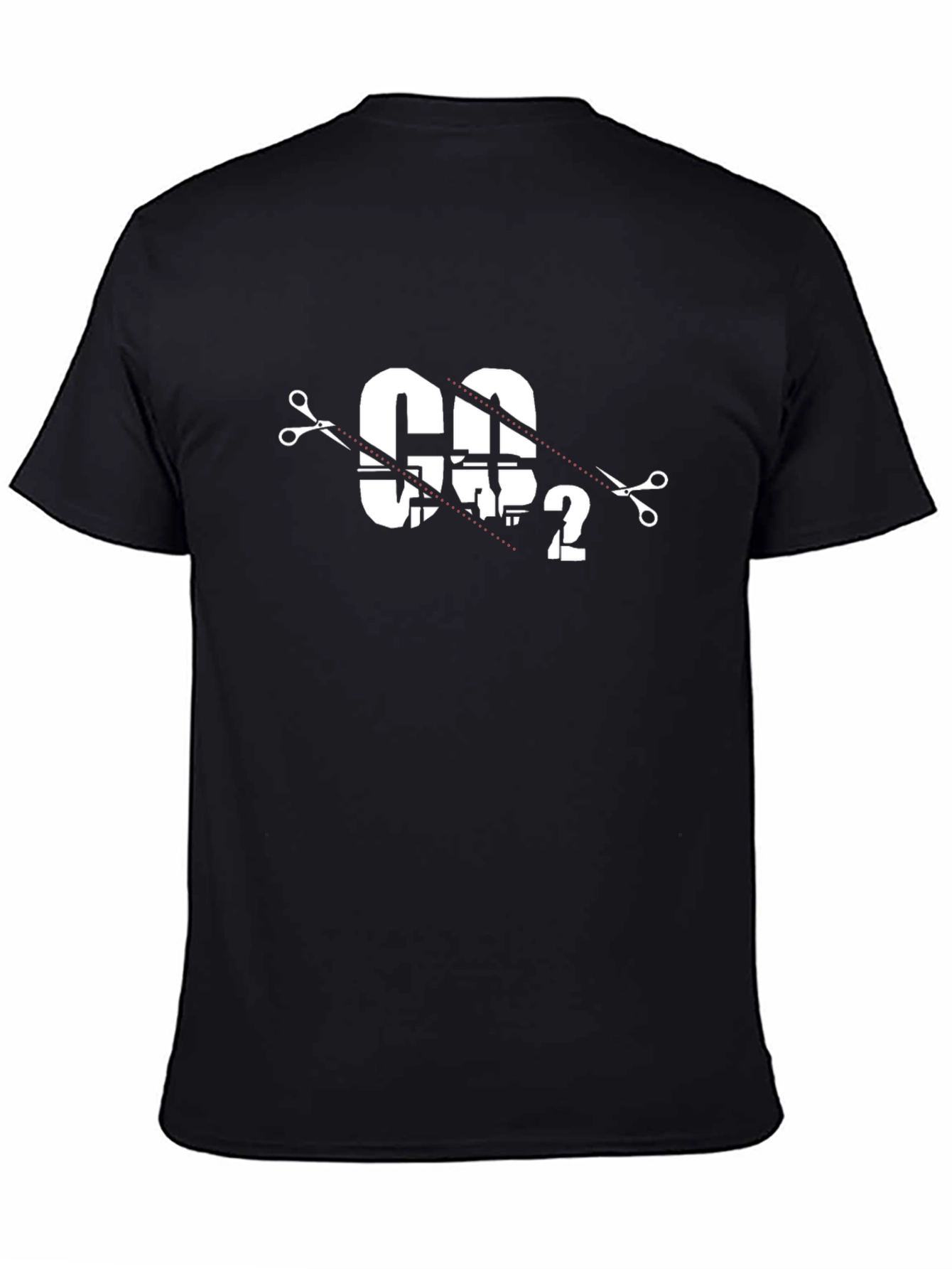 CO2 Cutout Graphic T-Shirt - Black Cotton Blend