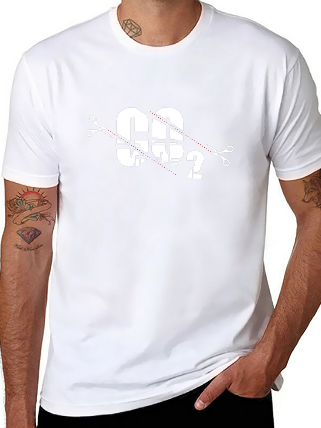 CO2 Cutout Graphic T-Shirt - Black Cotton Blend