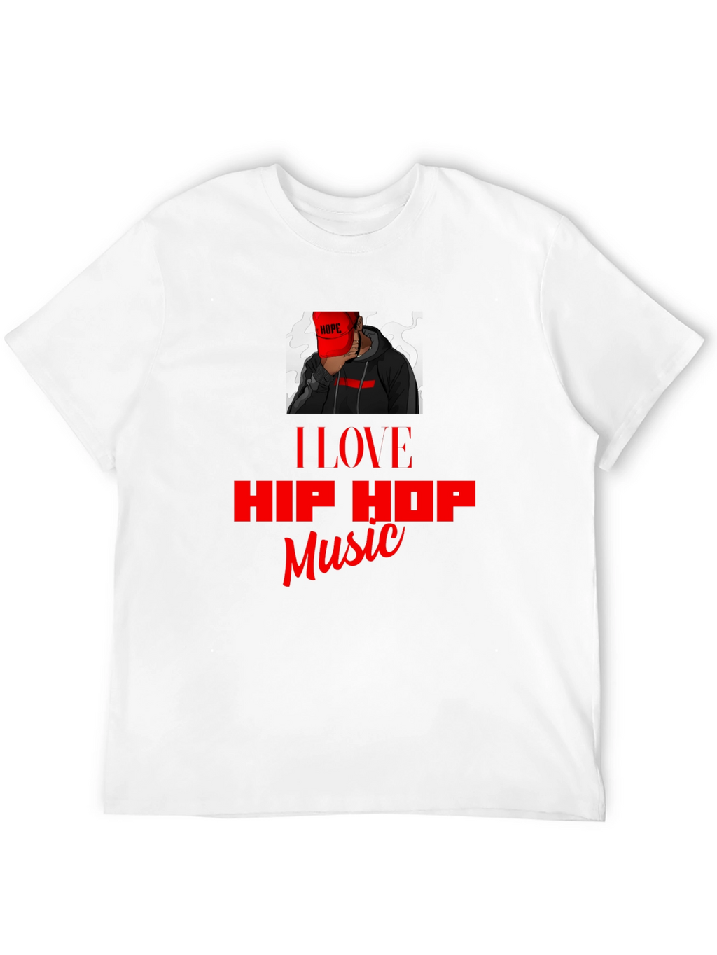 I Love Hip Hop Music Black T-Shirt