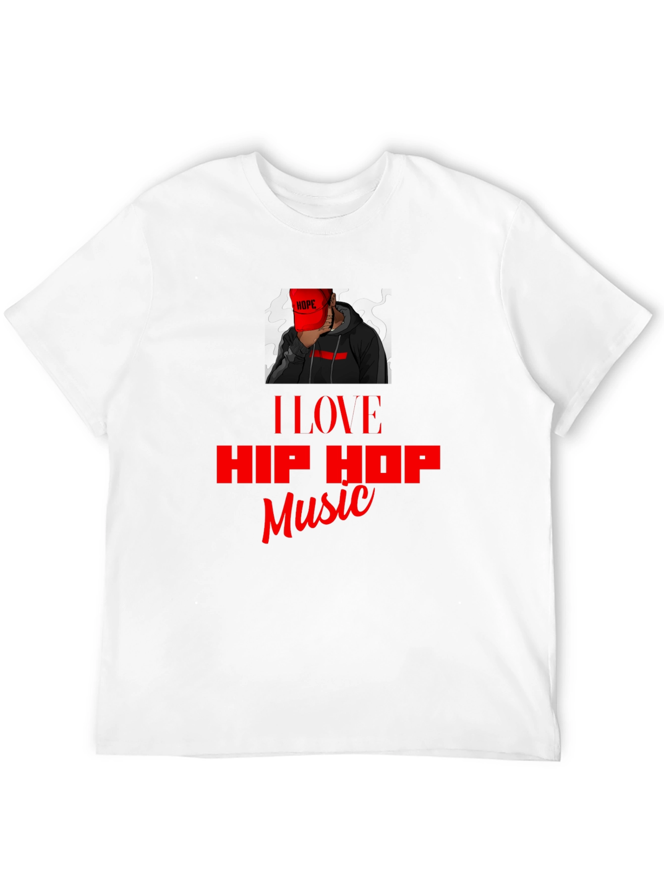 I Love Hip Hop Music Black T-Shirt