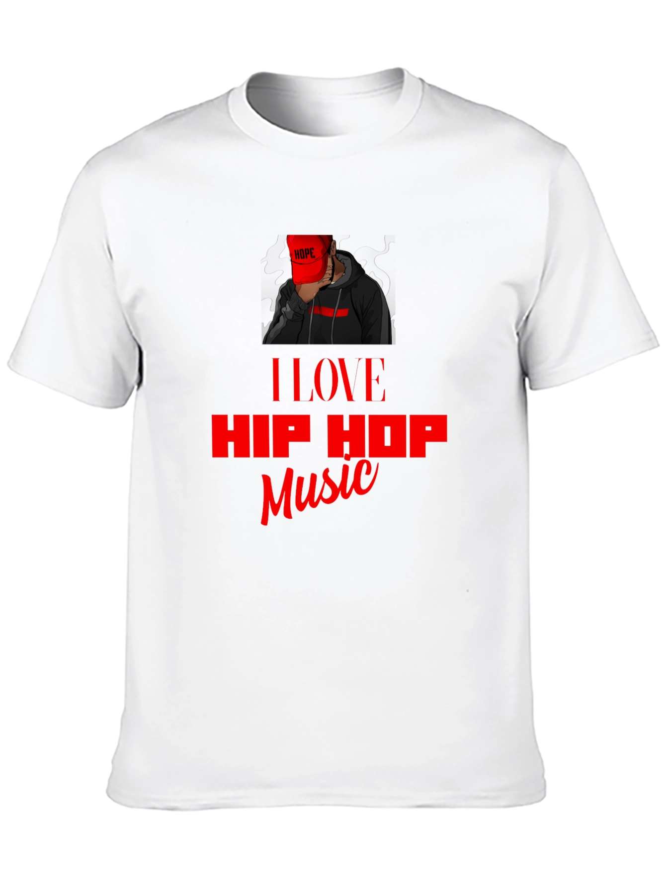 I Love Hip Hop Music Black T-Shirt