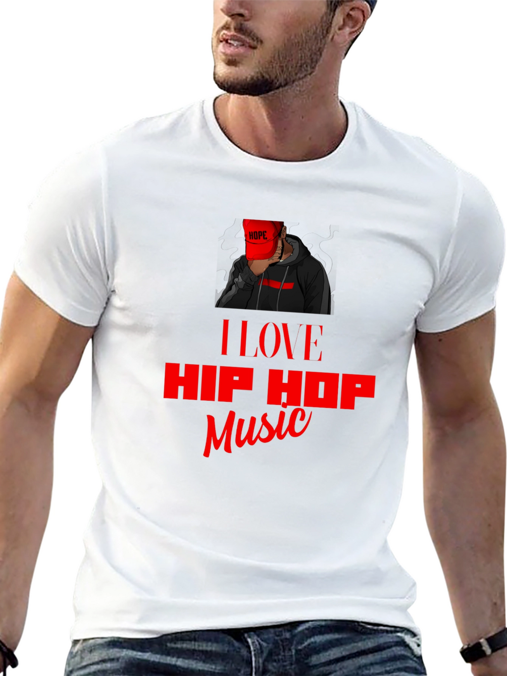 I Love Hip Hop Music Black T-Shirt