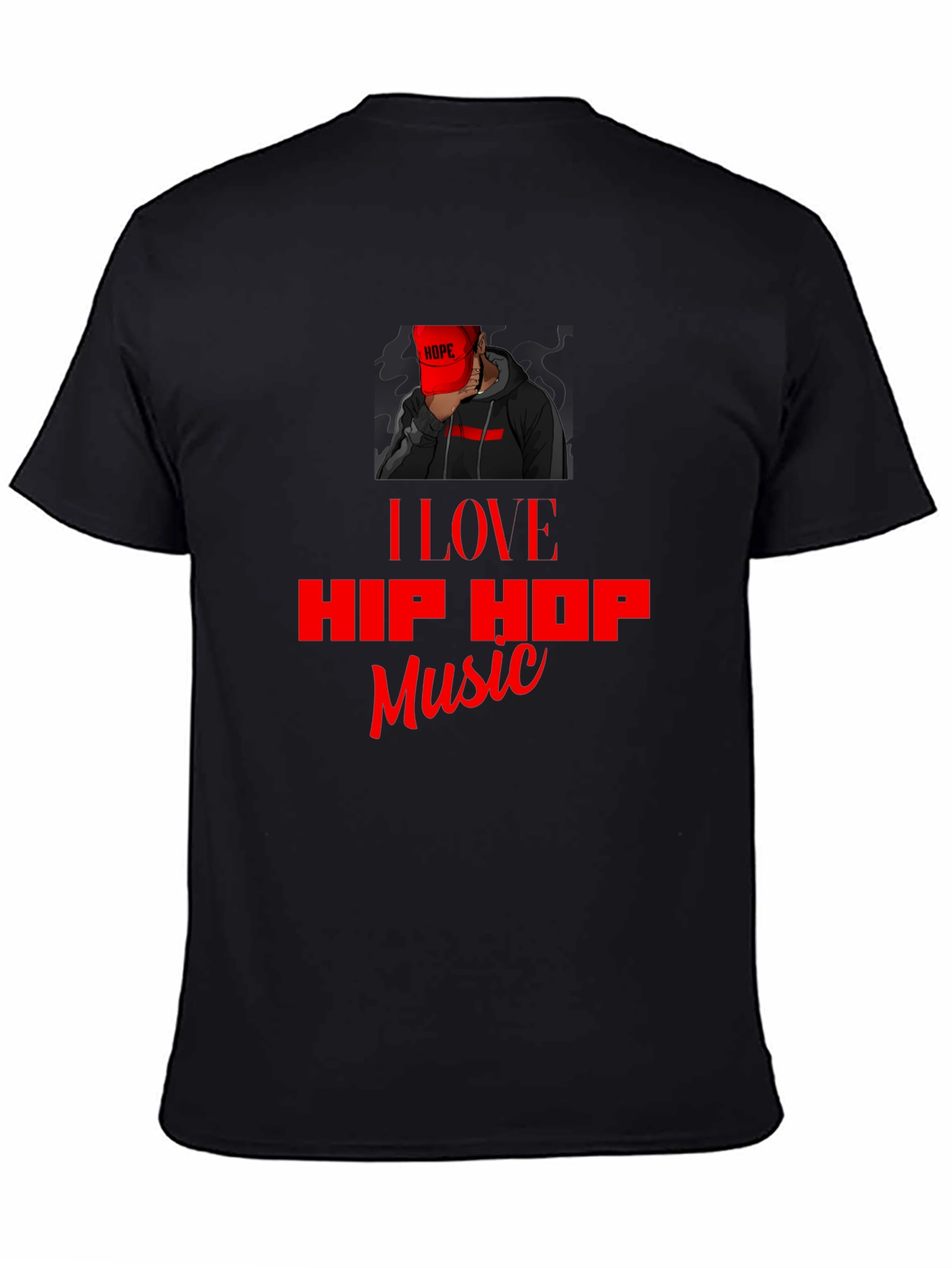 I Love Hip Hop Music Black T-Shirt