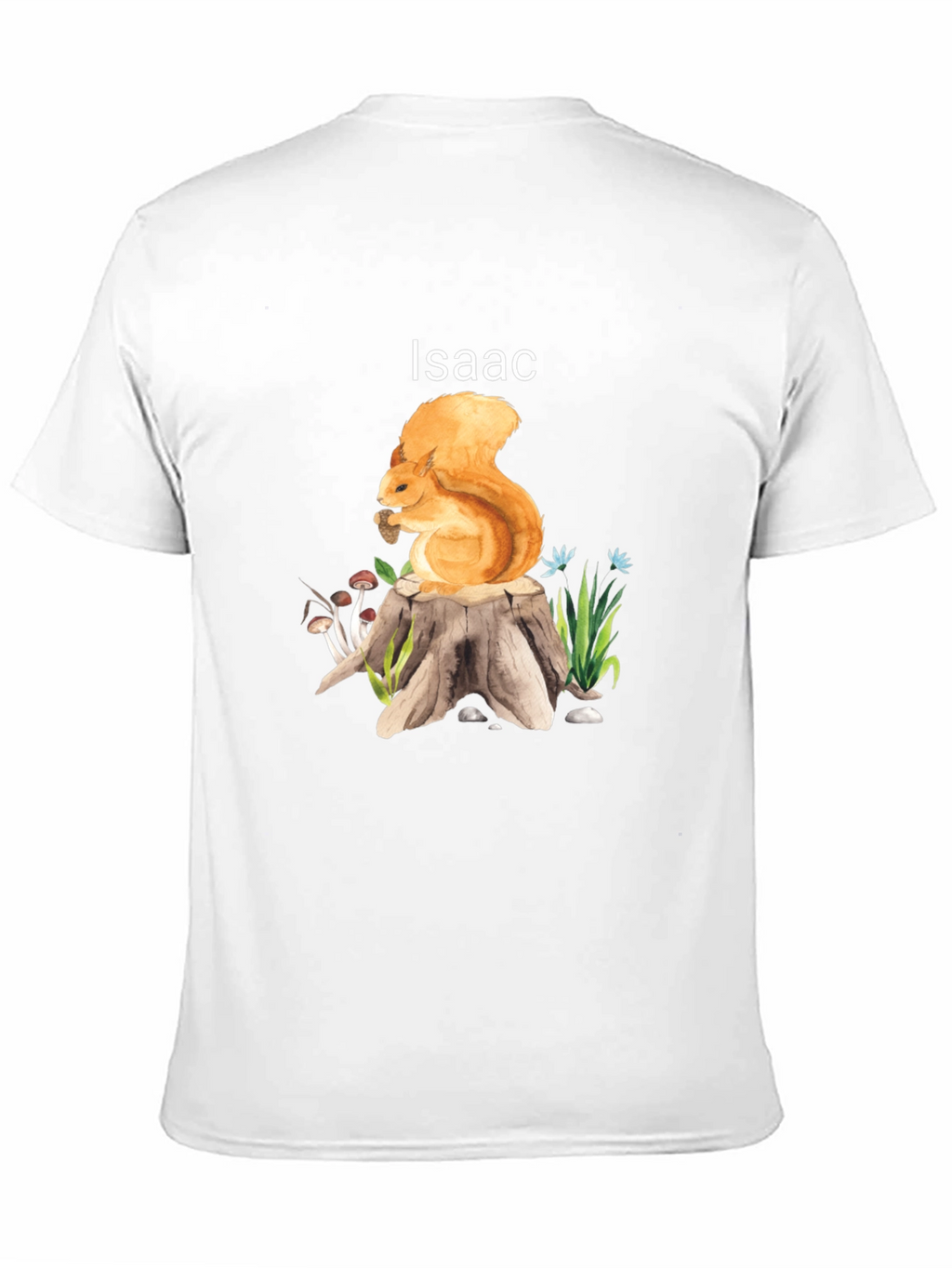 Squirrel on Stump T-Shirt - Personalized Name Tee