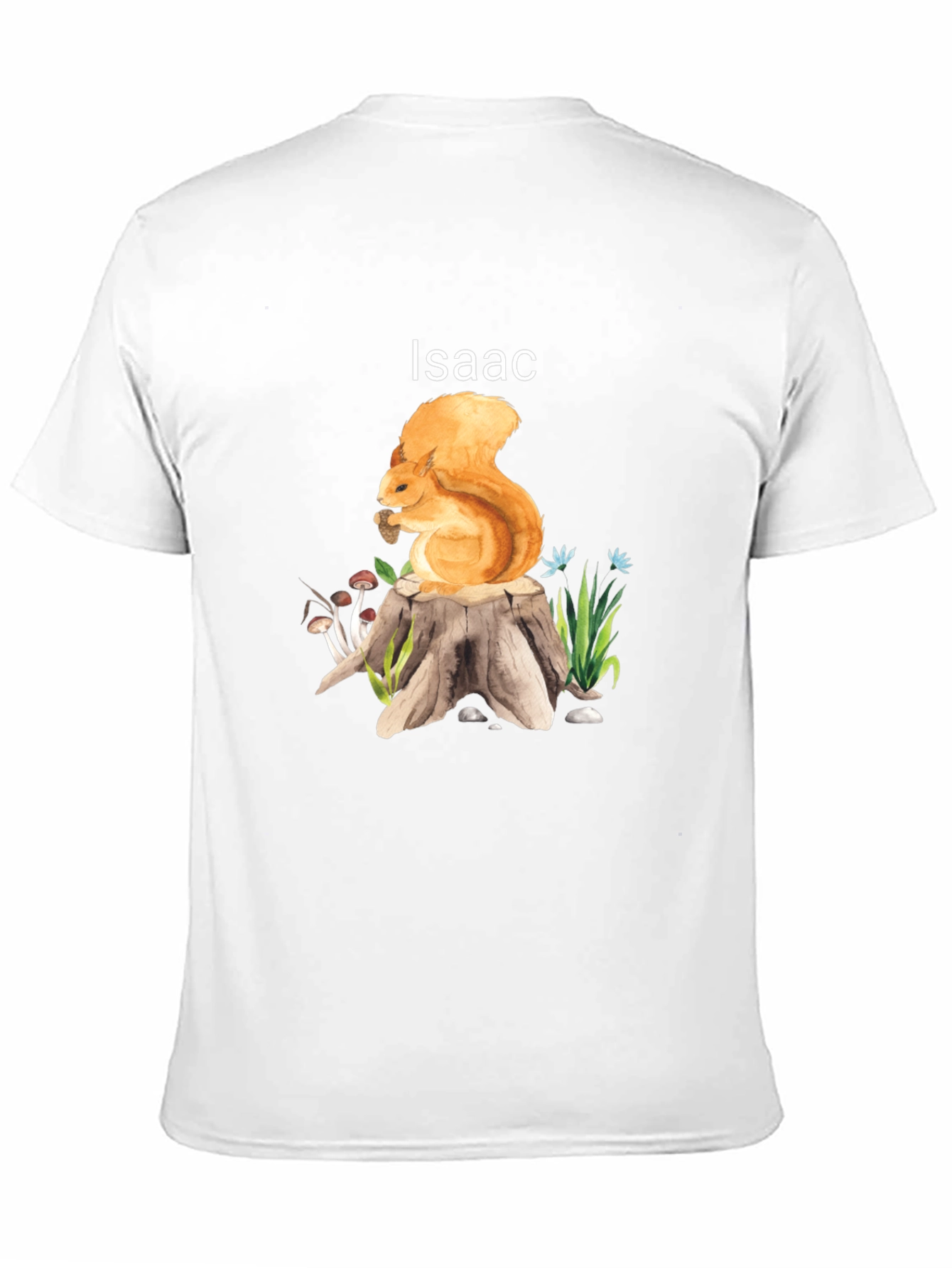 Squirrel on Stump T-Shirt - Personalized Name Tee